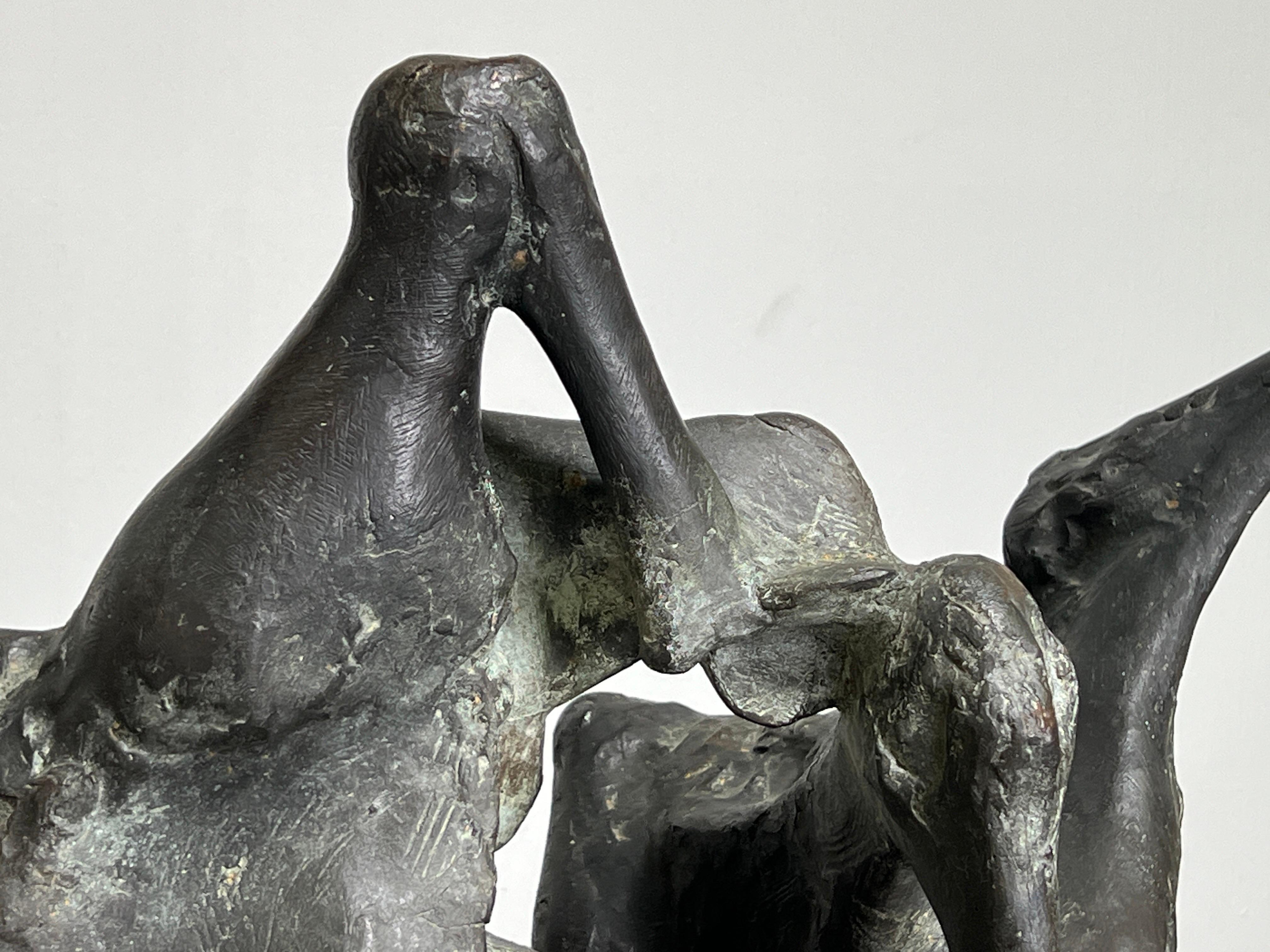 Chèvre liée, jeudi, sculpture en bronze de Jack Zajac en vente 7