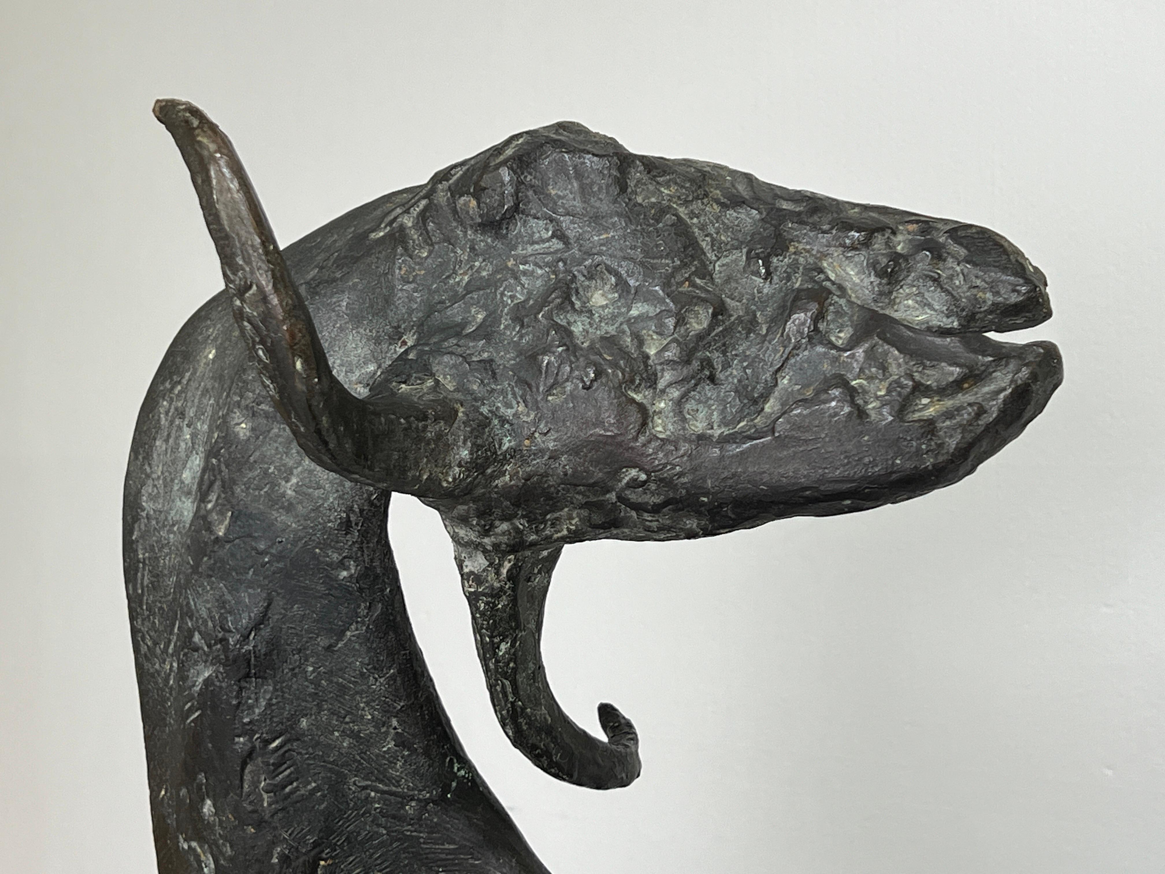 Late 20th Century Bound Goat, Thursday, Bronze Sculpture by Jack Zajac For Sale