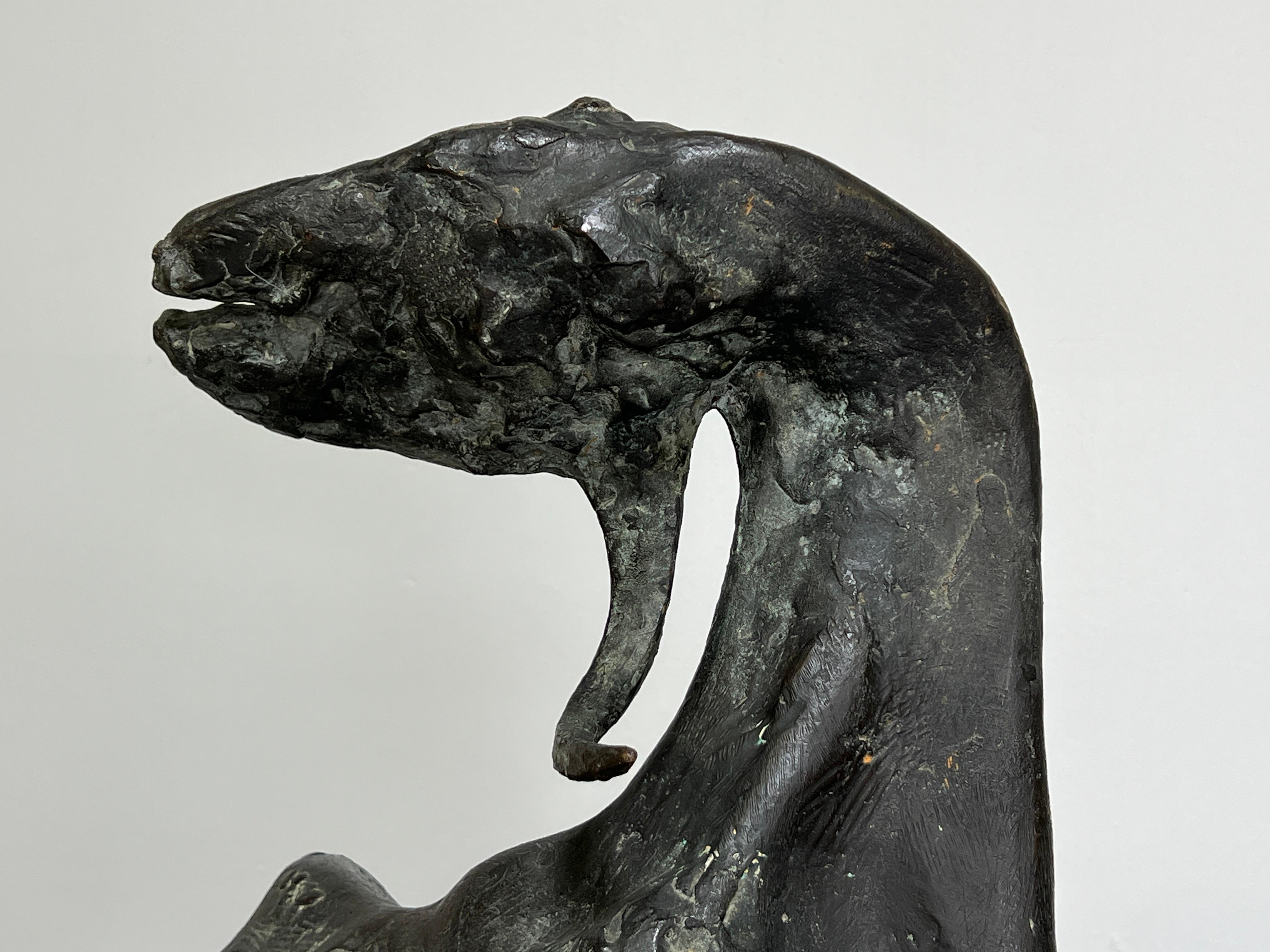 Chèvre liée, jeudi, sculpture en bronze de Jack Zajac en vente 1