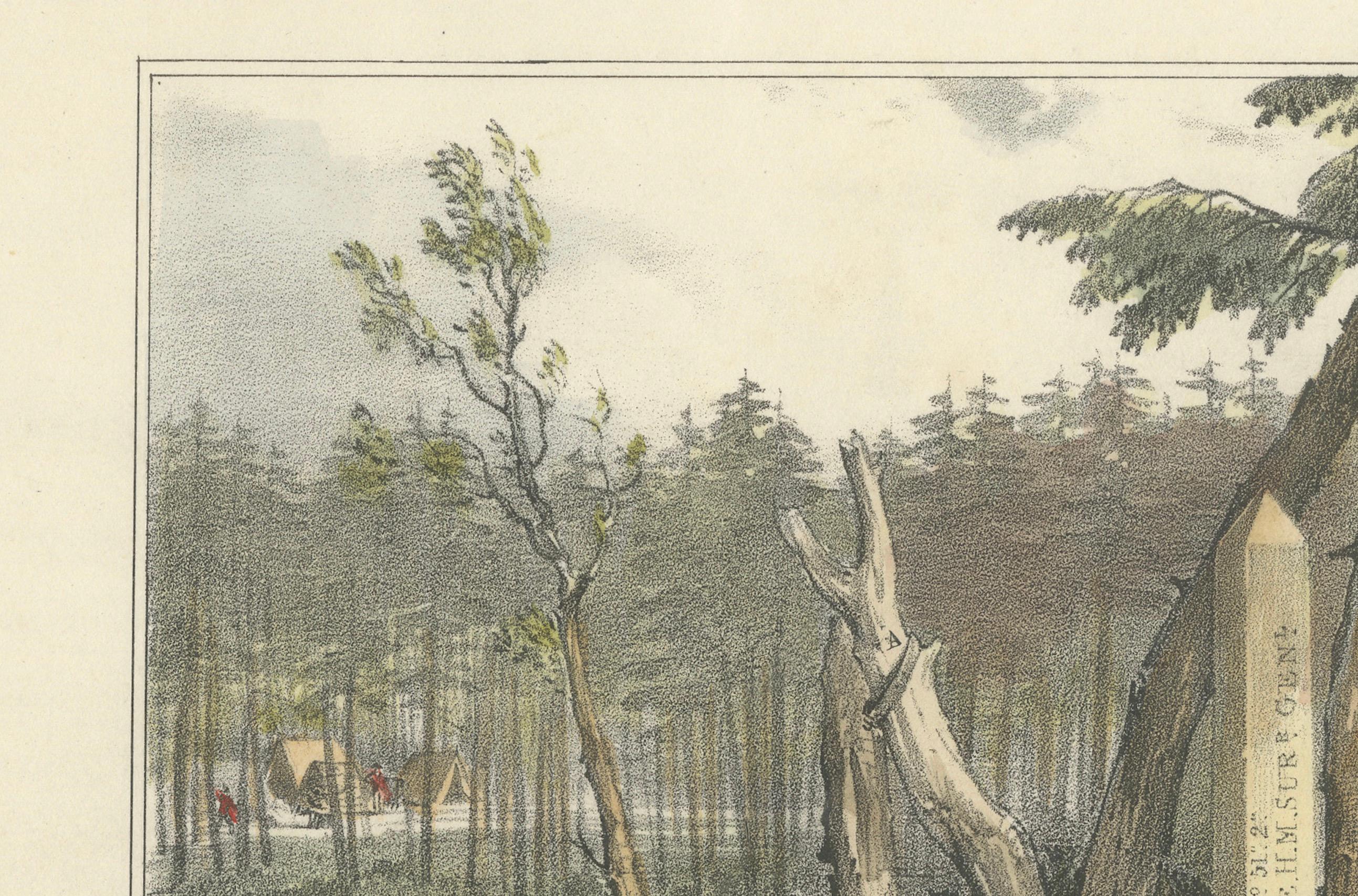 Engraved Boundary Marker at St. Croix River Source, 1817 – A Historic Diplomatic Monument For Sale