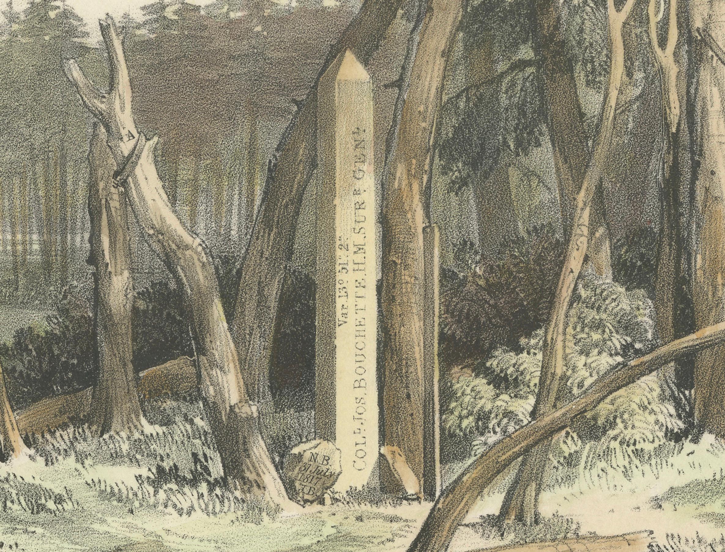 Boundary Marker at St. Croix River Source, 1817 – A Historic Diplomatic Monument In Good Condition For Sale In Langweer, NL