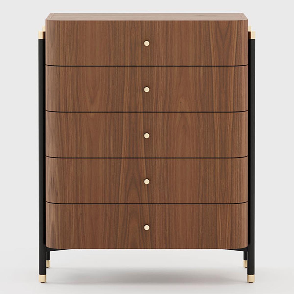 Stainless Steel Bount Chest of Drawers For Sale