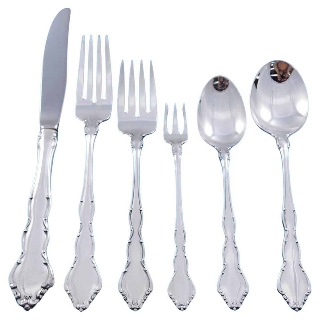 Bountiful by Oneida Sterling Silver Flatware Set for 12 Service 77 pieces