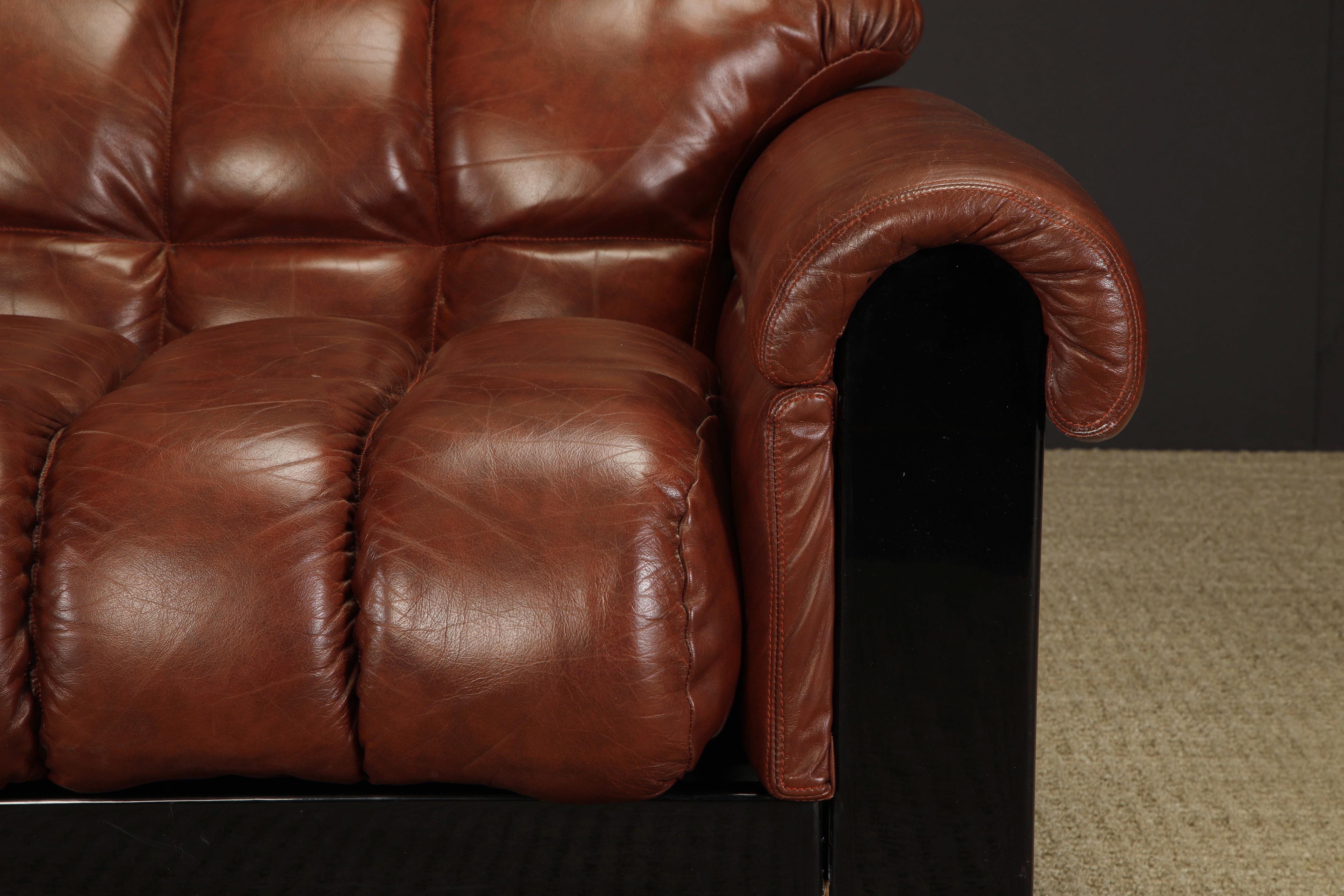 'Bounty' Leather Club Chair by L. Davanzati for The Pace Collection, 1980s For Sale 4