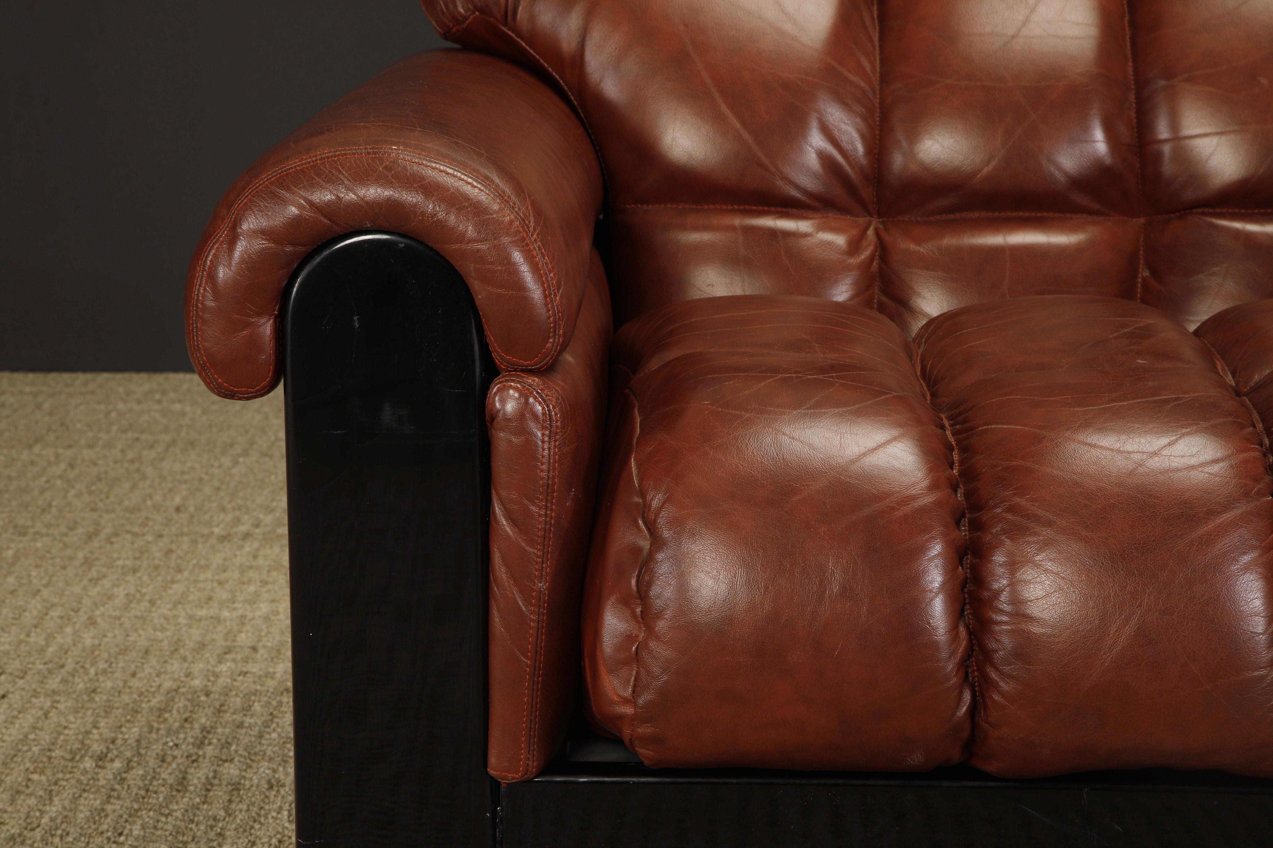 'Bounty' Leather Club Chair by L. Davanzati for The Pace Collection, 1980s For Sale 5