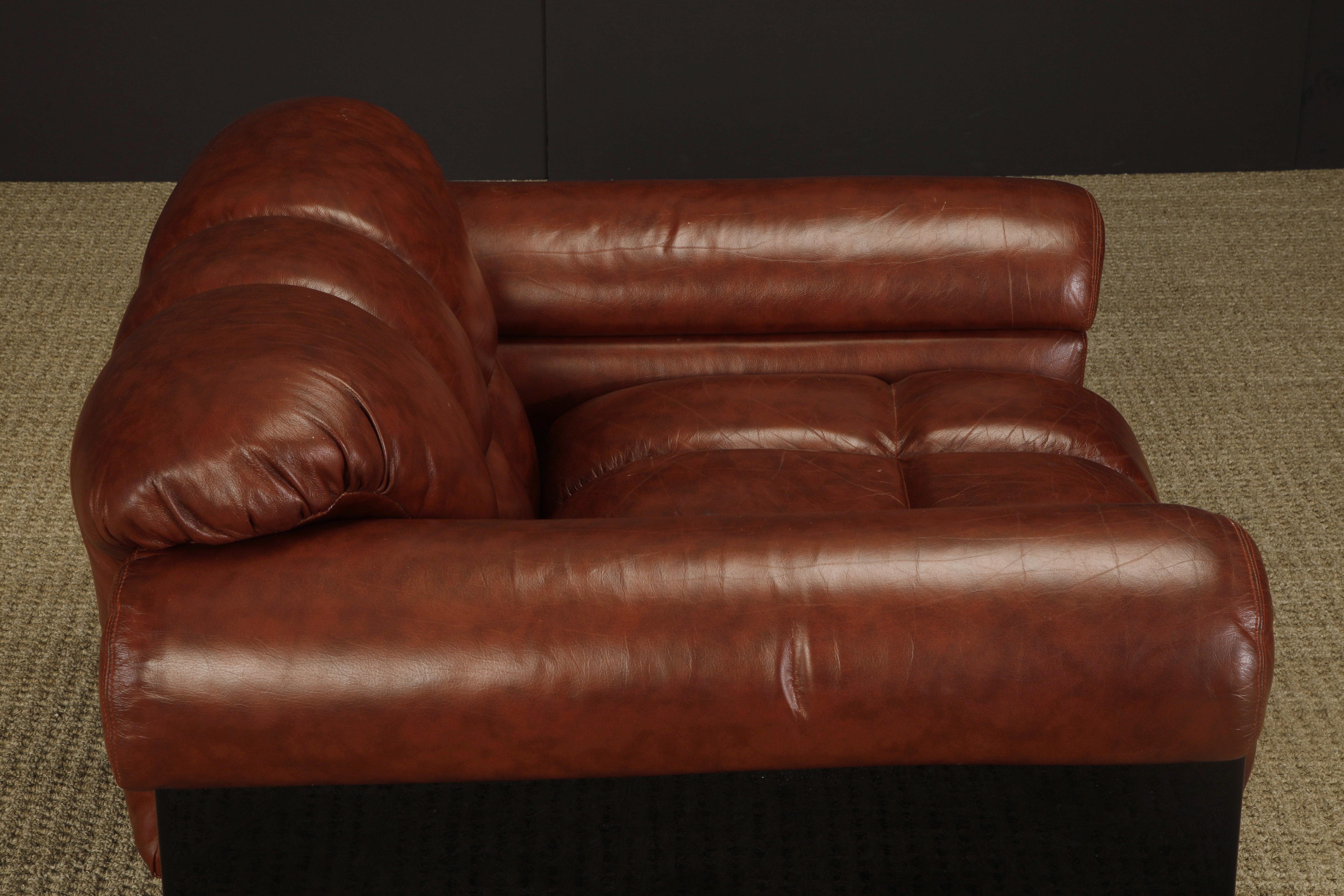 'Bounty' Leather Club Chair by L. Davanzati for The Pace Collection, 1980s For Sale 9