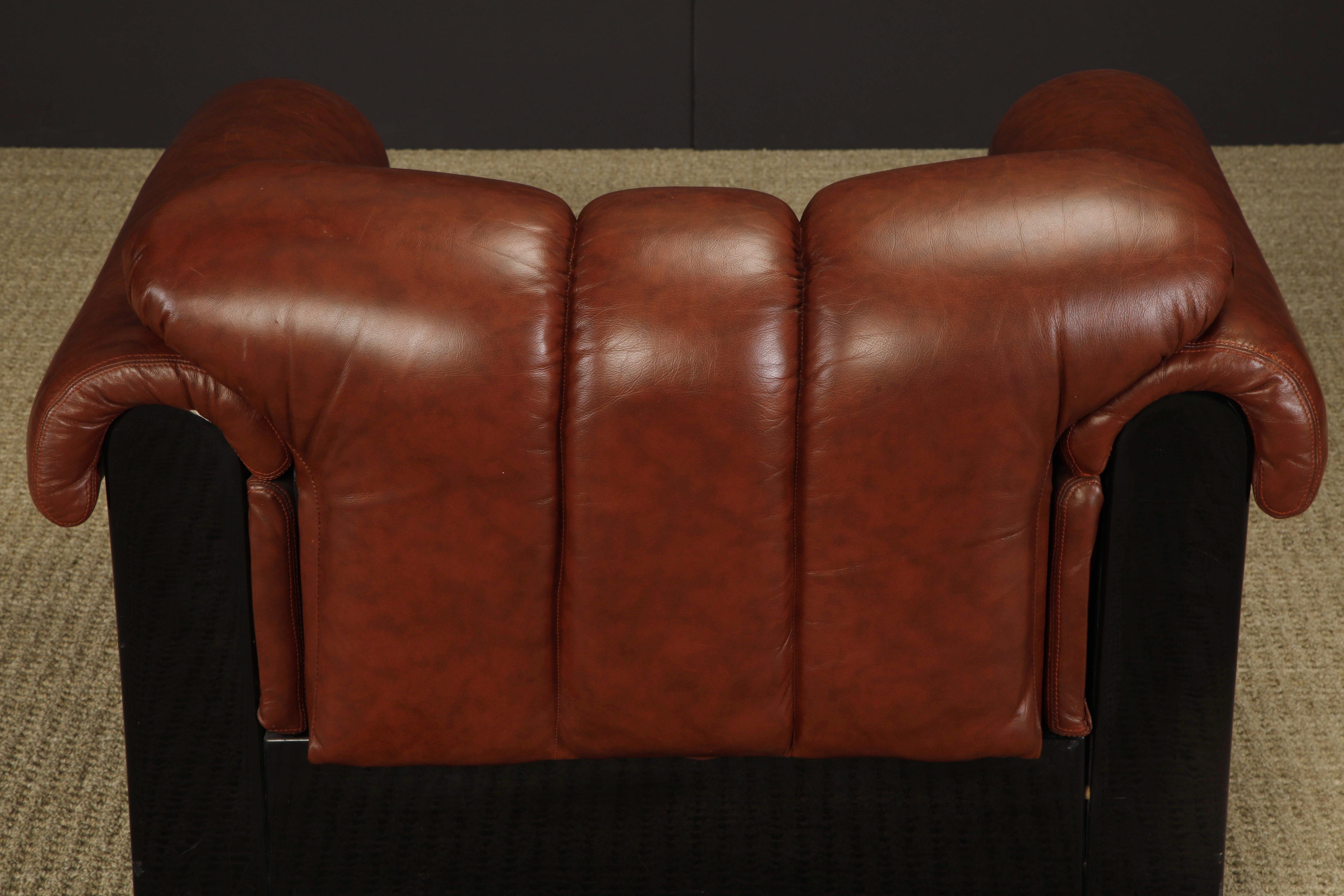 'Bounty' Leather Club Chair by L. Davanzati for The Pace Collection, 1980s For Sale 11