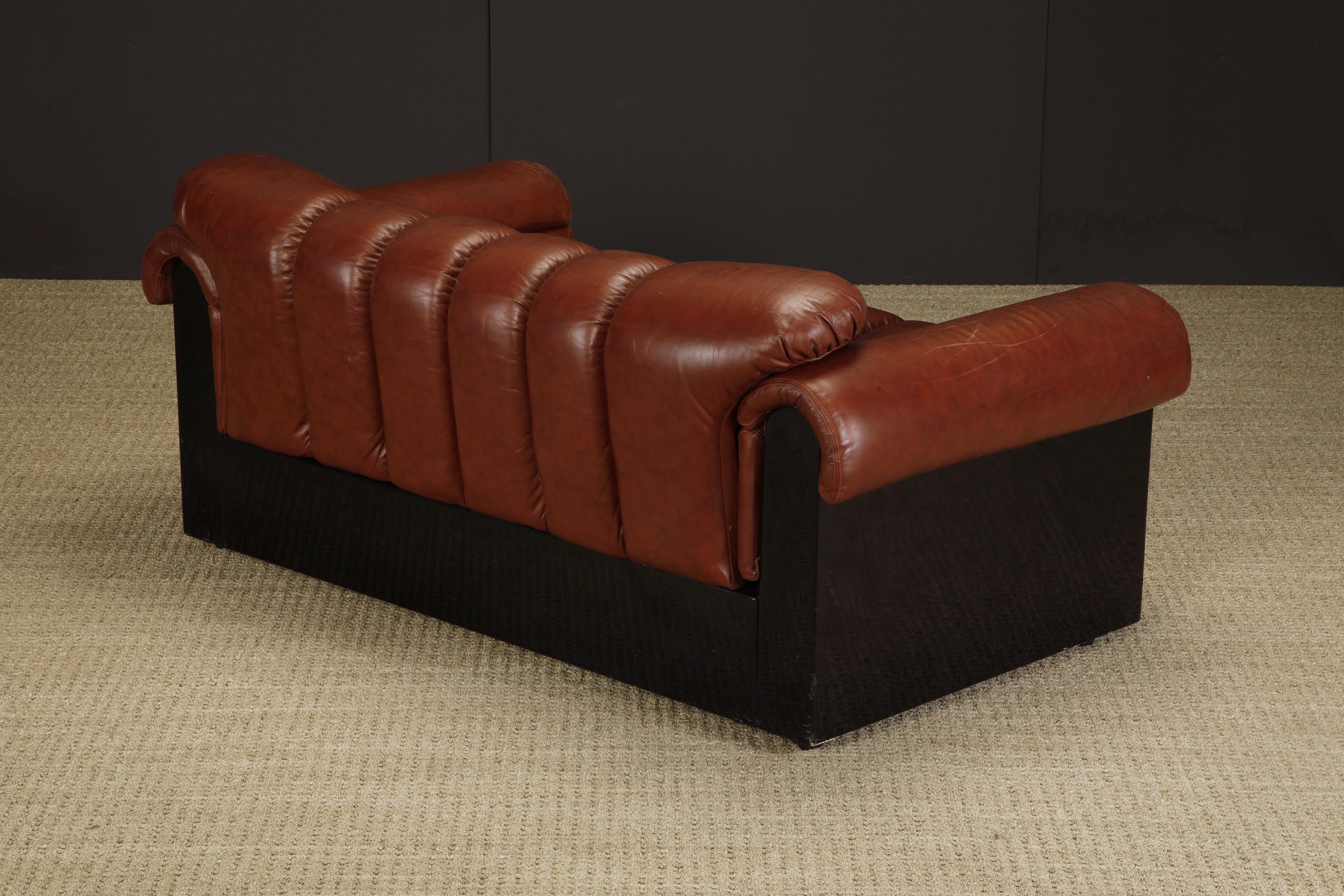 'Bounty' Leather Loveseat by L. Davanzati for The Pace Collection, 1980s For Sale 5