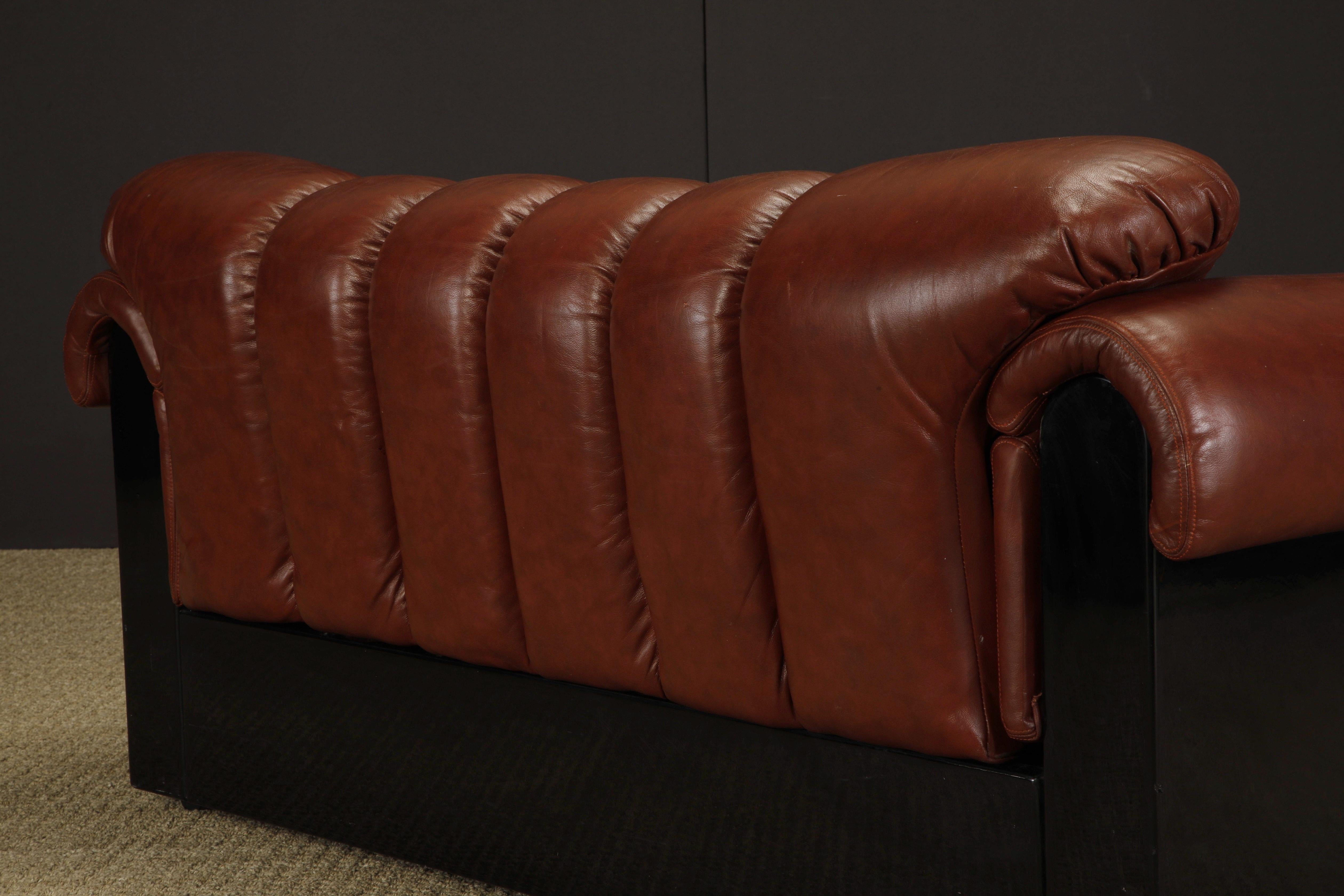 'Bounty' Leather Loveseat by L. Davanzati for The Pace Collection, 1980s For Sale 6