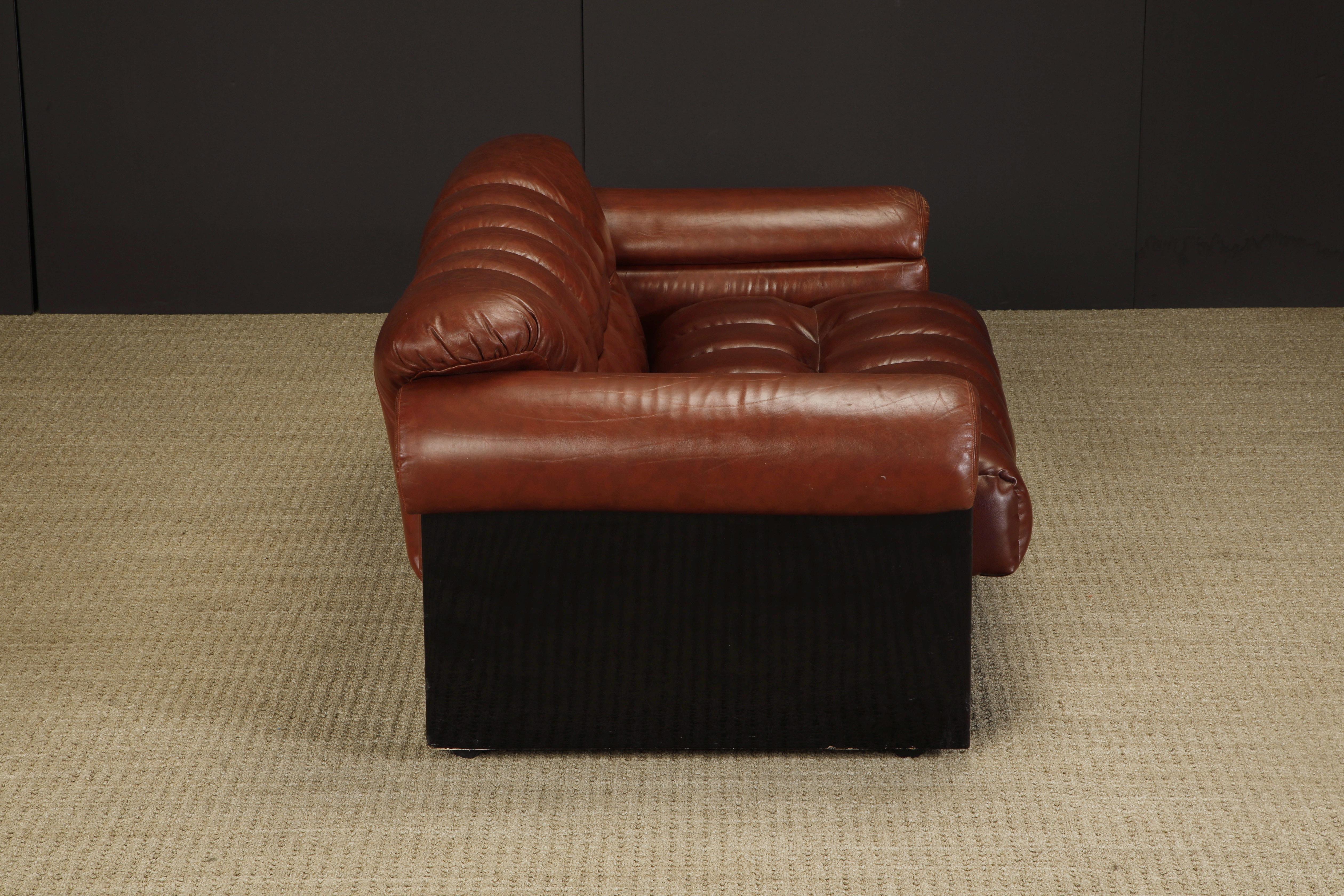 'Bounty' Leather Loveseat by L. Davanzati for The Pace Collection, 1980s For Sale 9