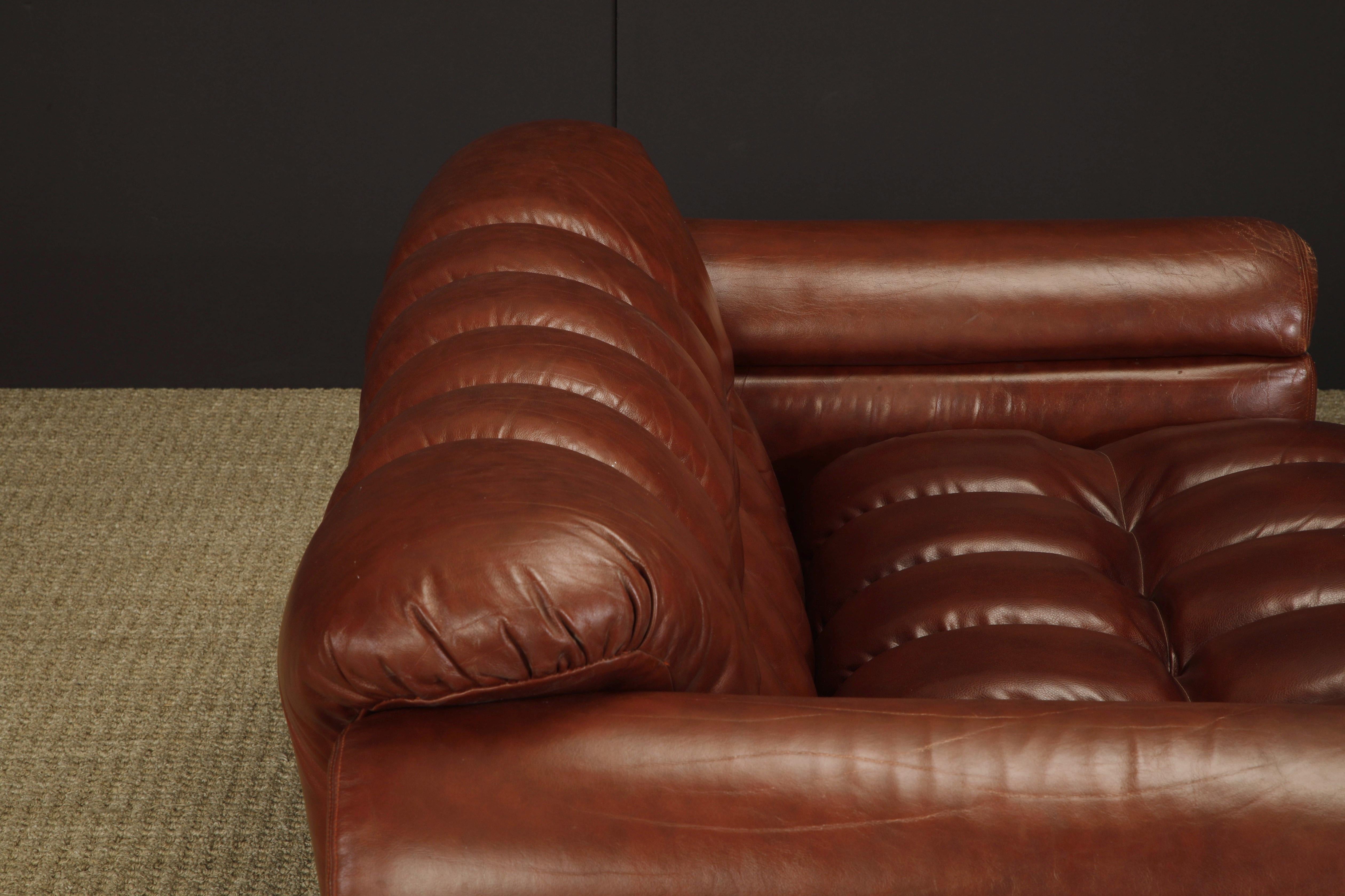 'Bounty' Leather Loveseat by L. Davanzati for The Pace Collection, 1980s For Sale 2