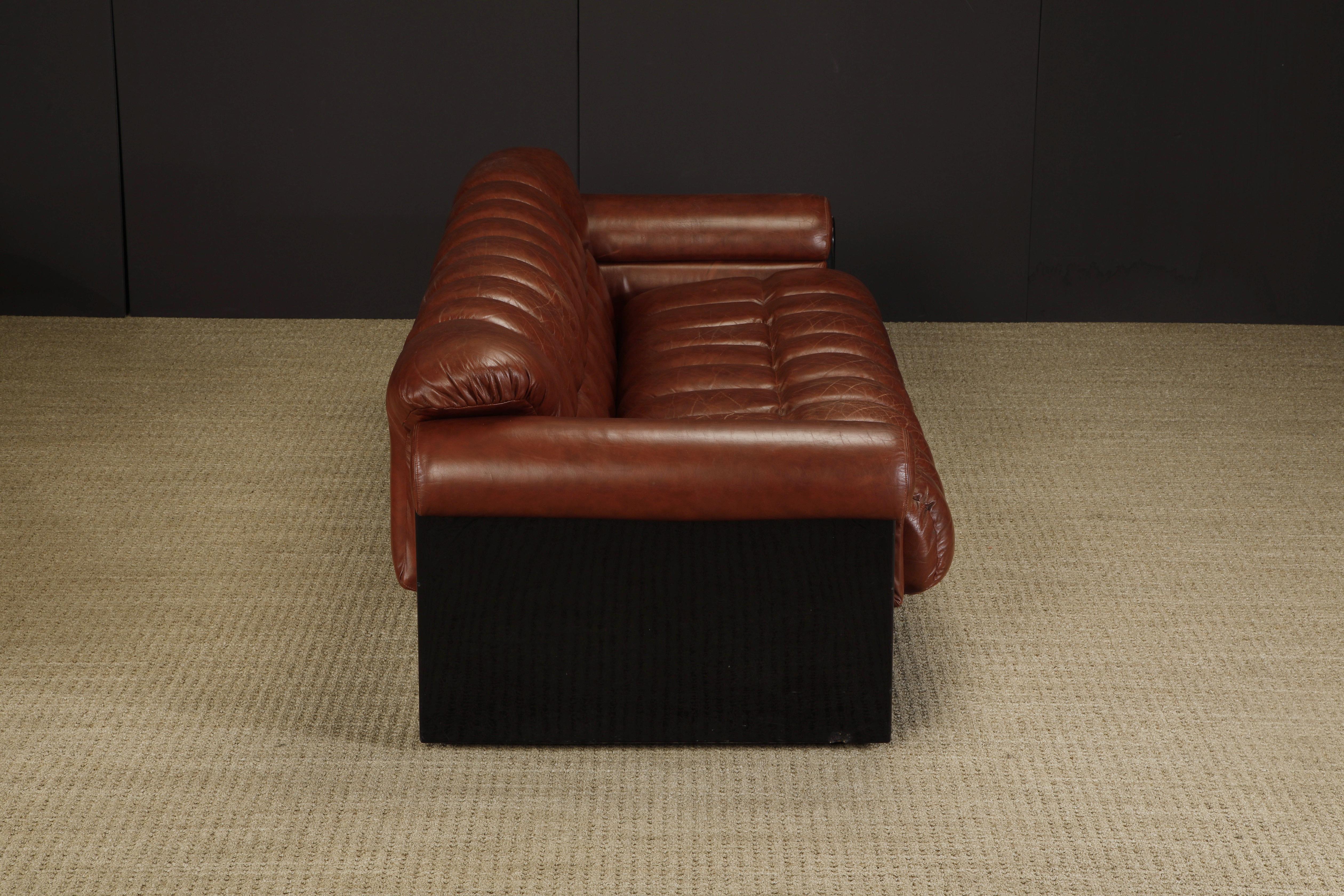 'Bounty' Leather Three-Seat Sofa by L. Davanzati for The Pace Collection, 1980s  For Sale 6