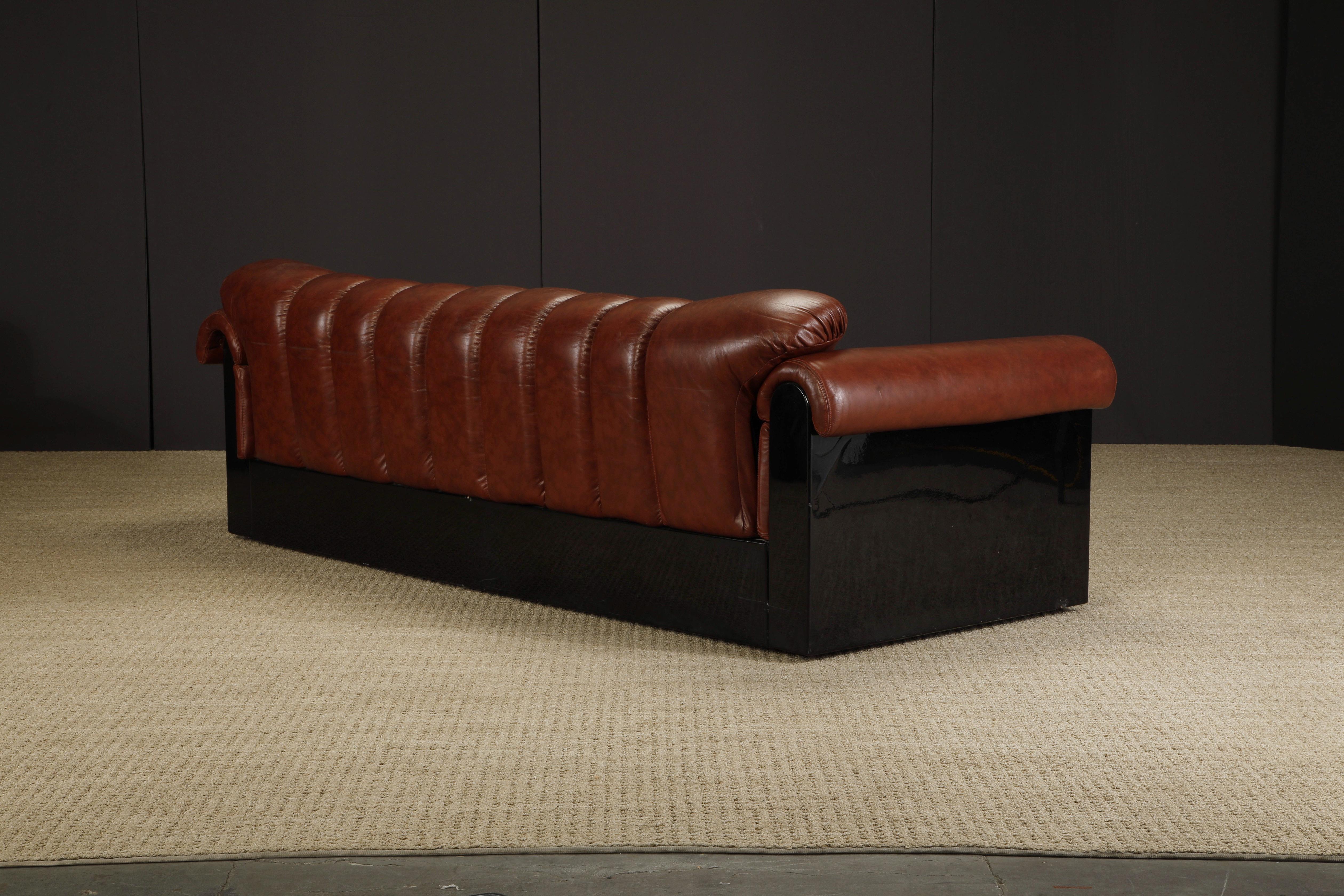 'Bounty' Leather Three-Seat Sofa by L. Davanzati for The Pace Collection, 1980s  For Sale 7