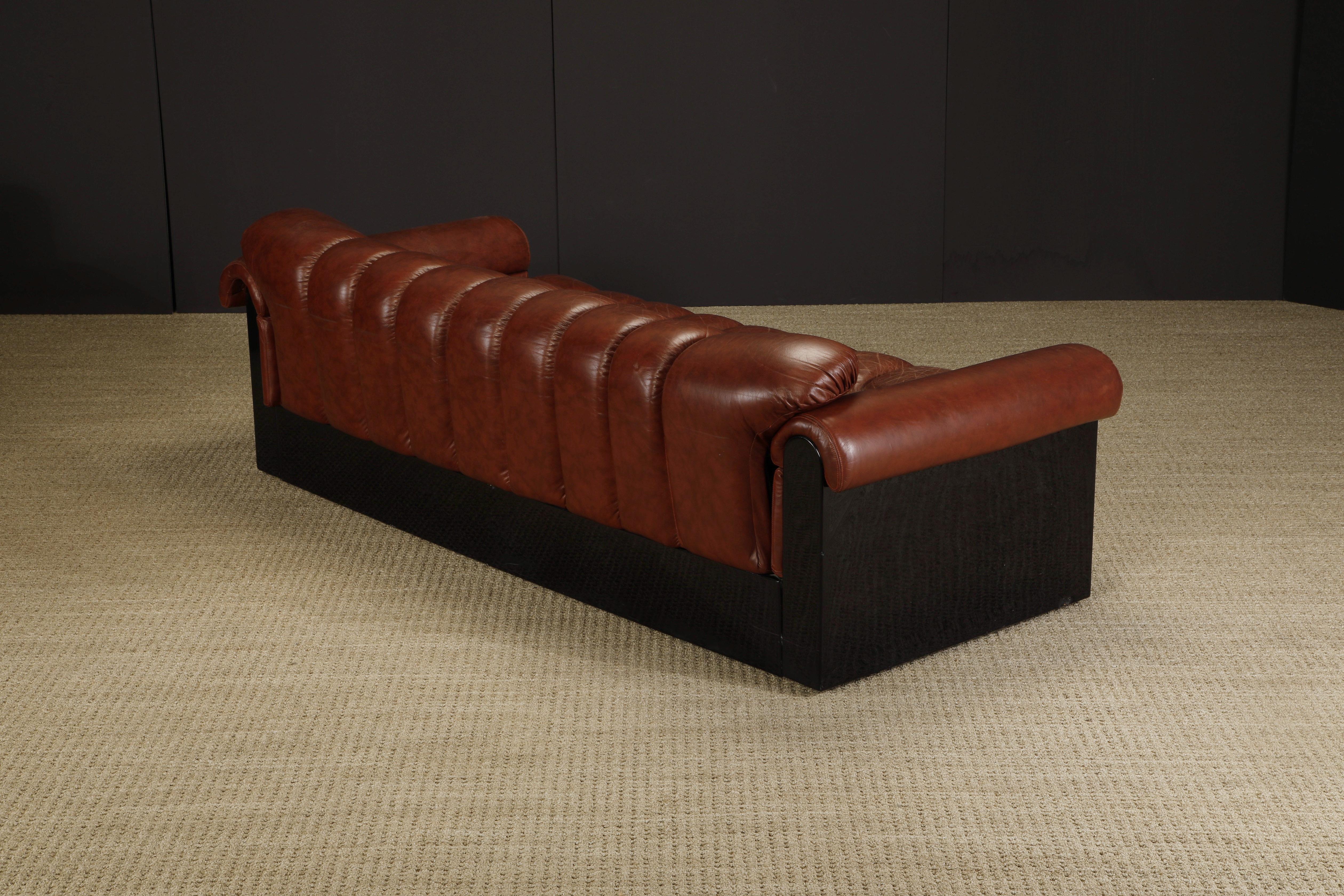 'Bounty' Leather Three-Seat Sofa by L. Davanzati for The Pace Collection, 1980s  For Sale 8