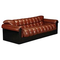 Vintage 'Bounty' Leather Three-Seat Sofa by L. Davanzati for The Pace Collection, 1980s 