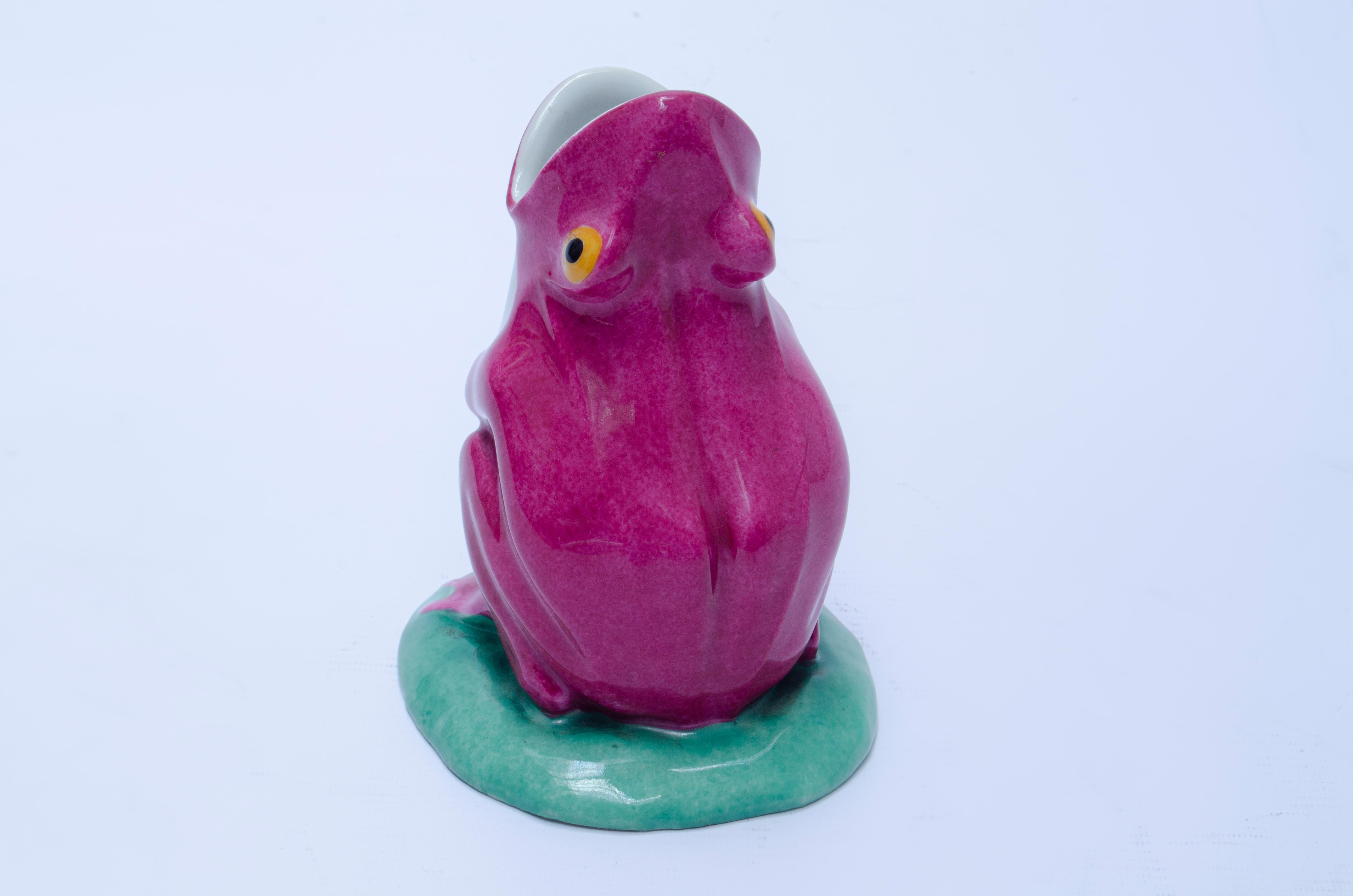 Bouque-Halter aus Keramik mit Frosch von Edouard-Marcel Sandoz (Art déco) im Angebot