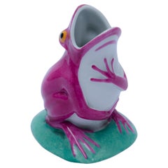 Antique Bouque Holder Ceramic Frog by Edouard-Marcel Sandoz