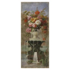 Bouquet 19th Panoramic Decorative Panel in Vintage-Style