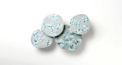 Bouquet Coffee Table Top with Lava Stone Blue Tops for Outdoor Use