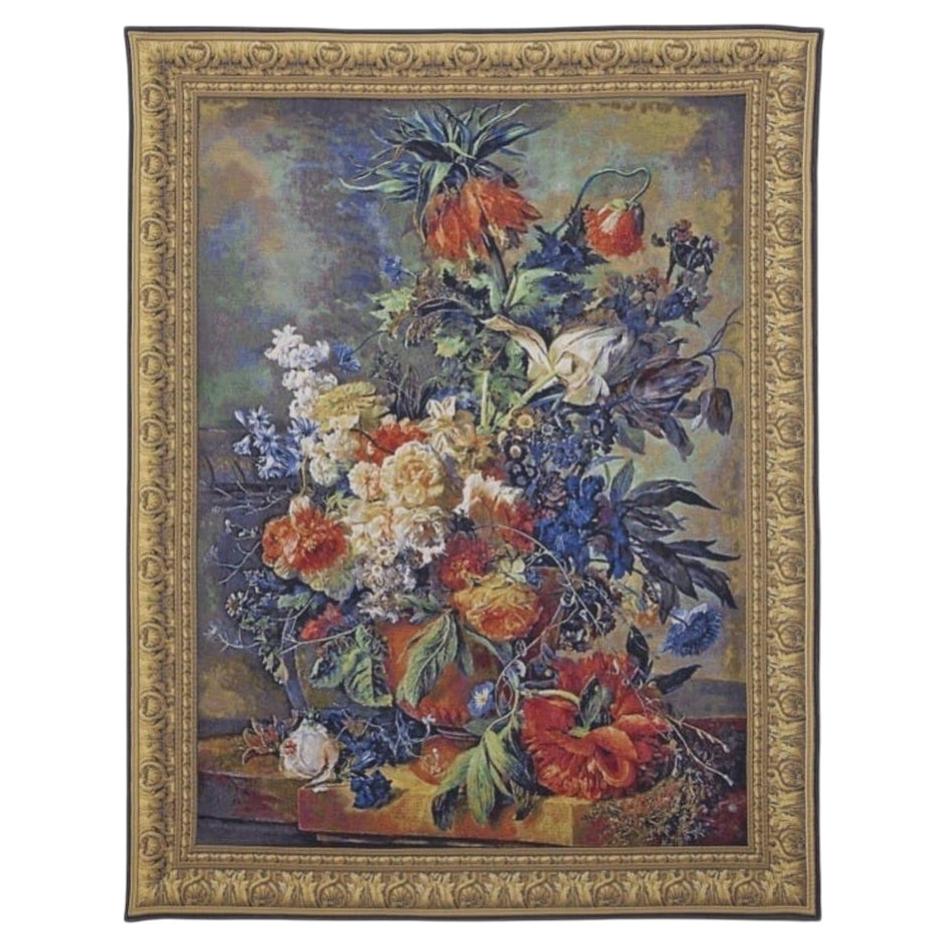 Bouquet Dore Loom Woven Tapestry - 4'8" x 3'8" For Sale