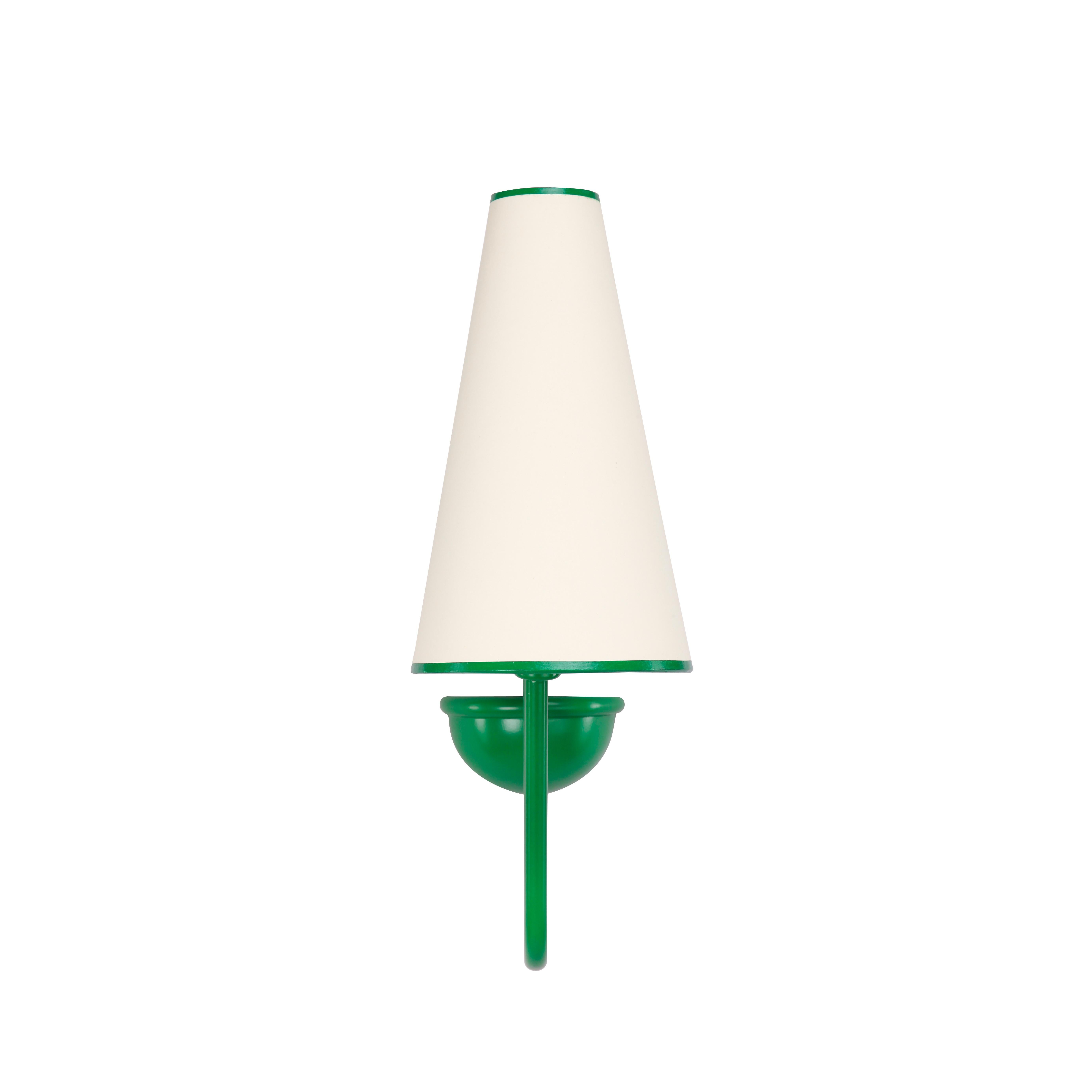Mid-Century Modern 'Bouquet' Green Wall Lamp in the Style of Jean Royère