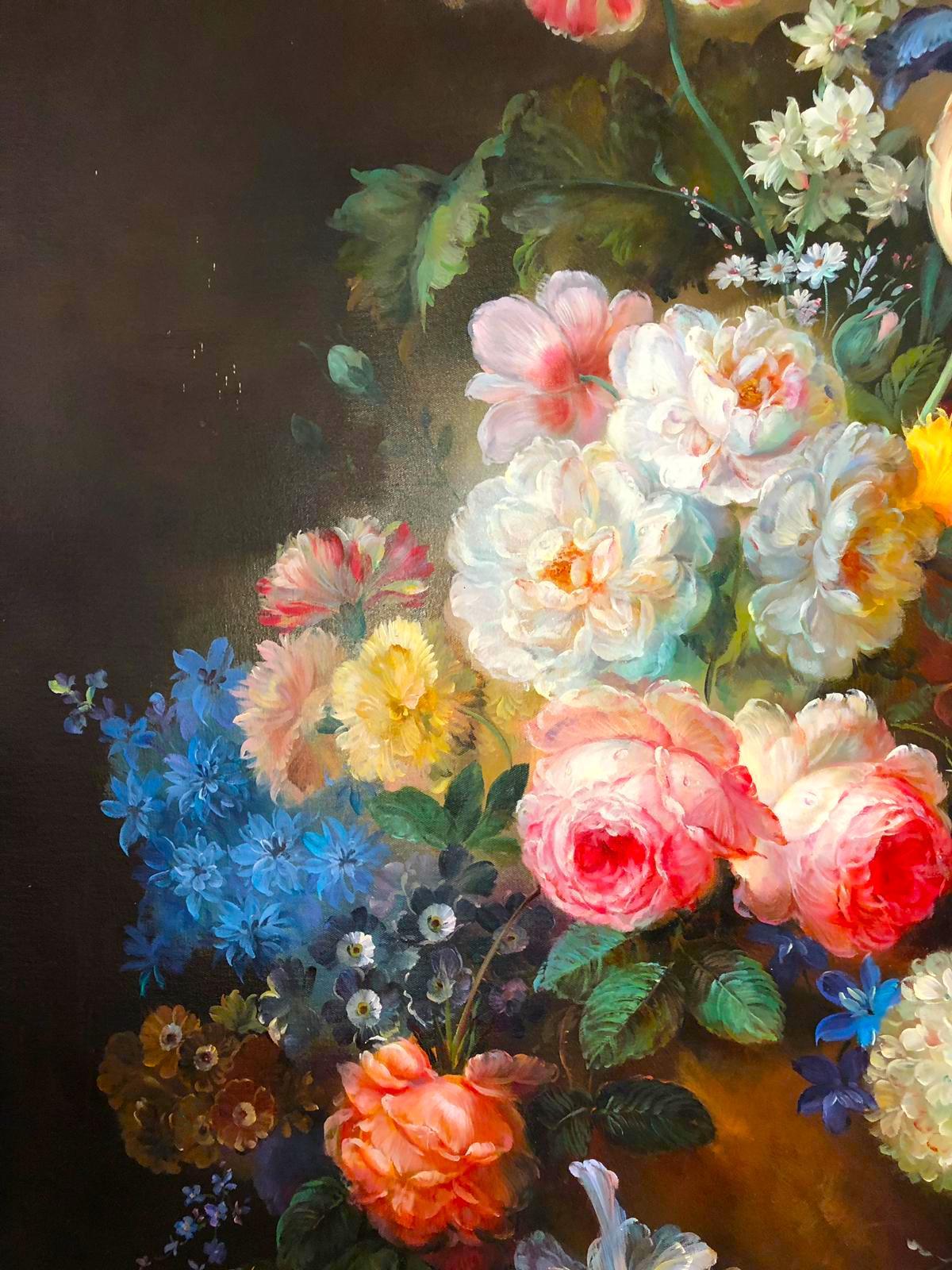 Bouquet of Carnations Still Life, Signed by S.Pecora, 20th Century In Good Condition For Sale In London, GB