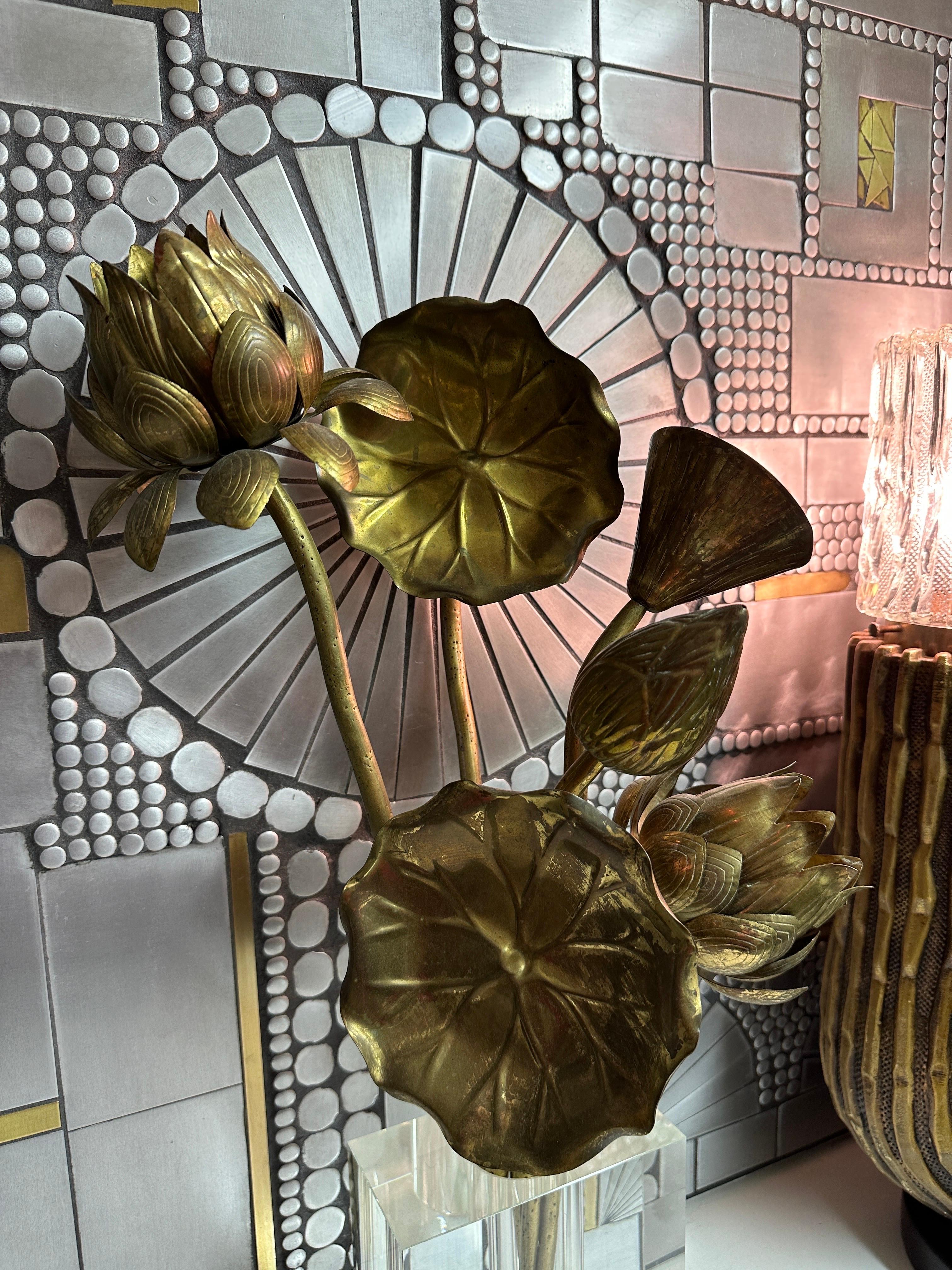 Blumenstrauß von Feldman Brass Lotus Blumen (Messing) im Angebot