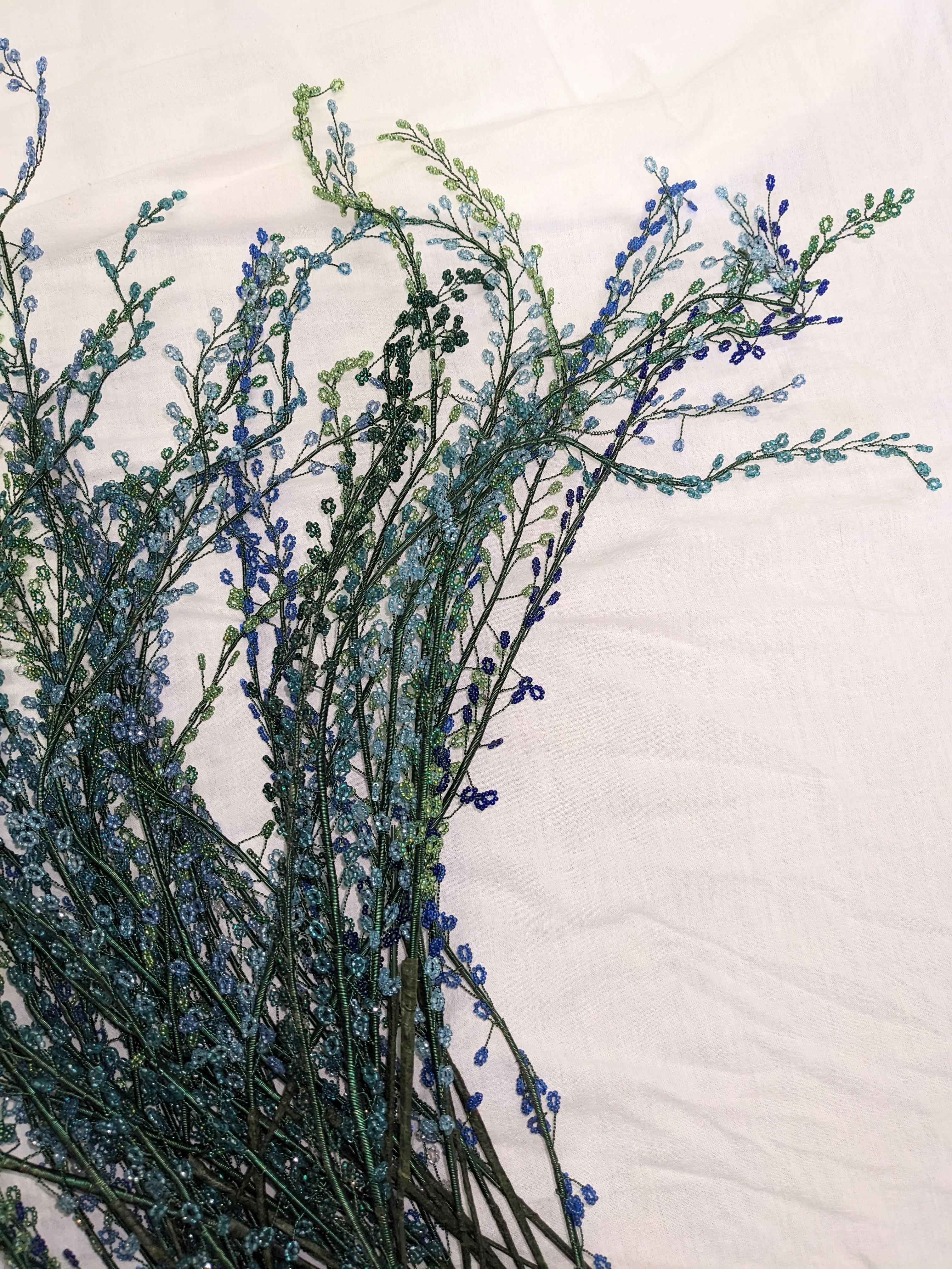 Bouquet of French Hand Beaded Ferns For Sale 4