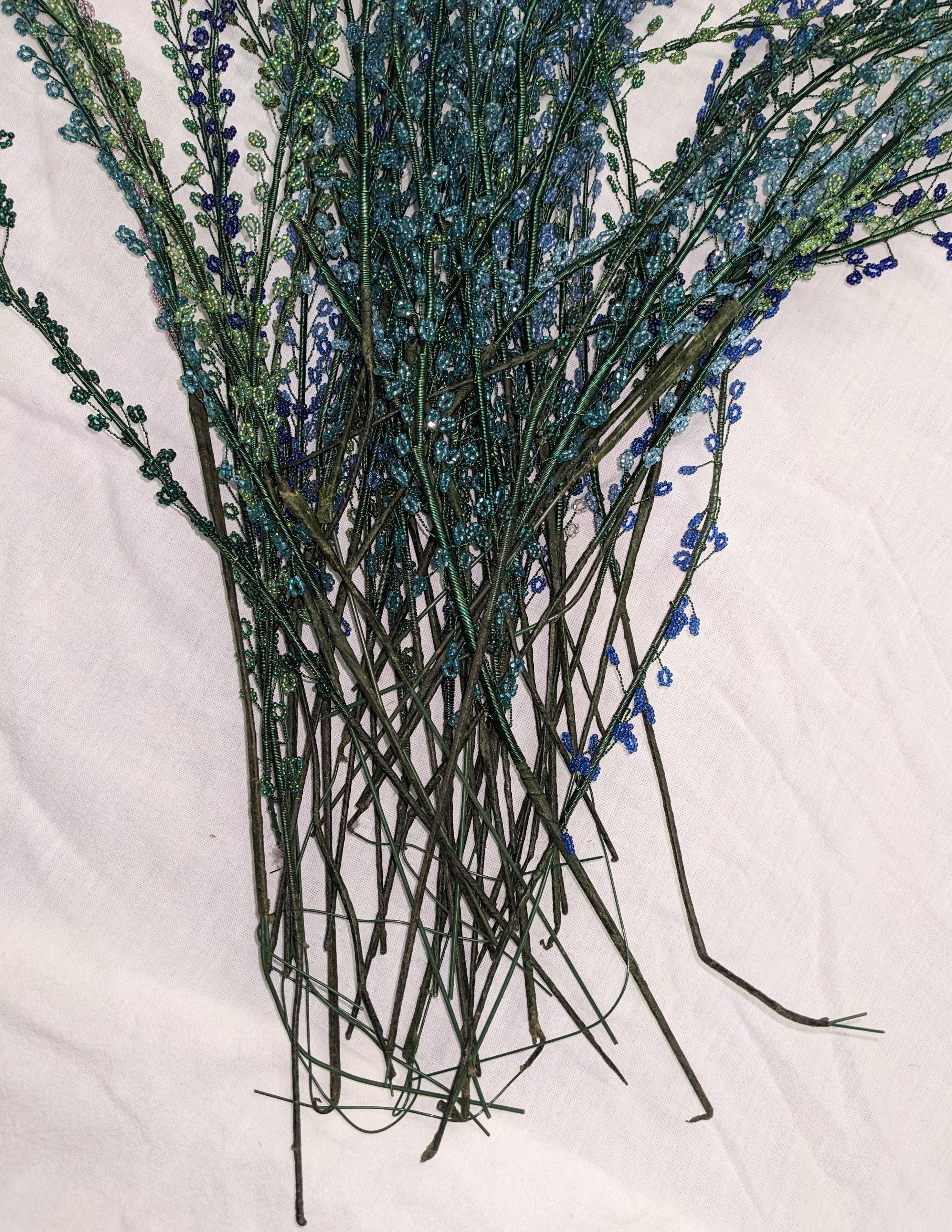 Bouquet of French Hand Beaded Ferns For Sale 6