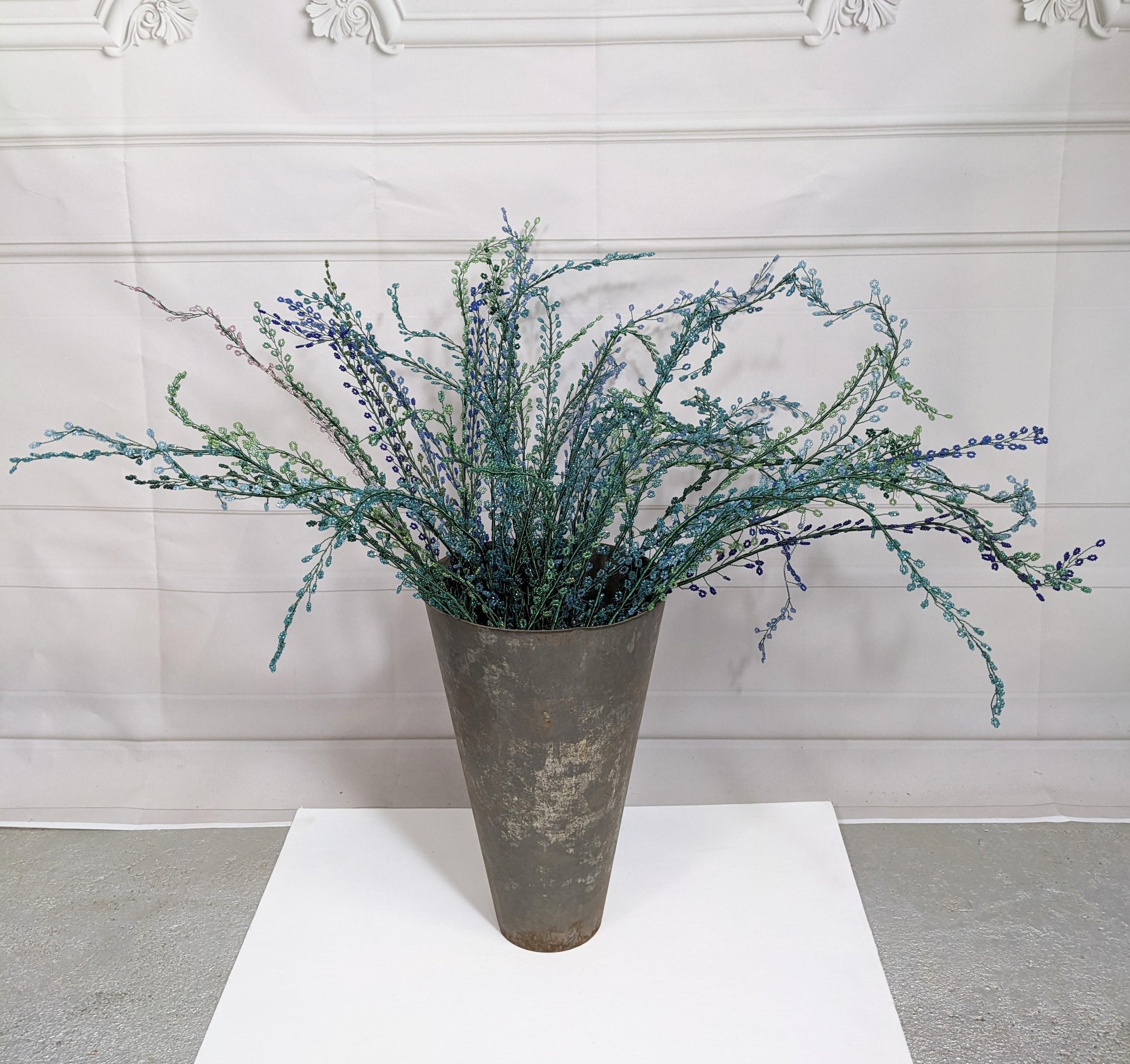 Mid-Century Modern Bouquet of French Hand Beaded Ferns For Sale