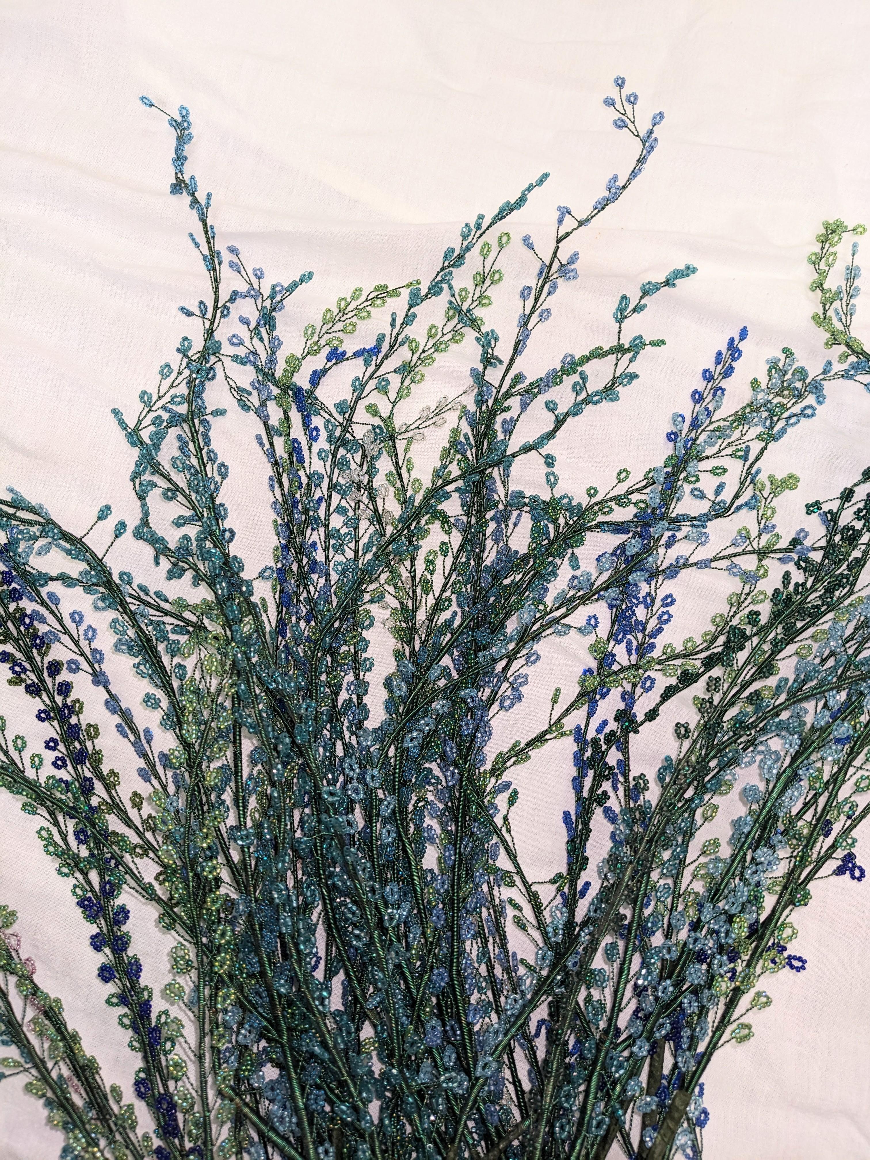Bouquet of French Hand Beaded Ferns For Sale 3