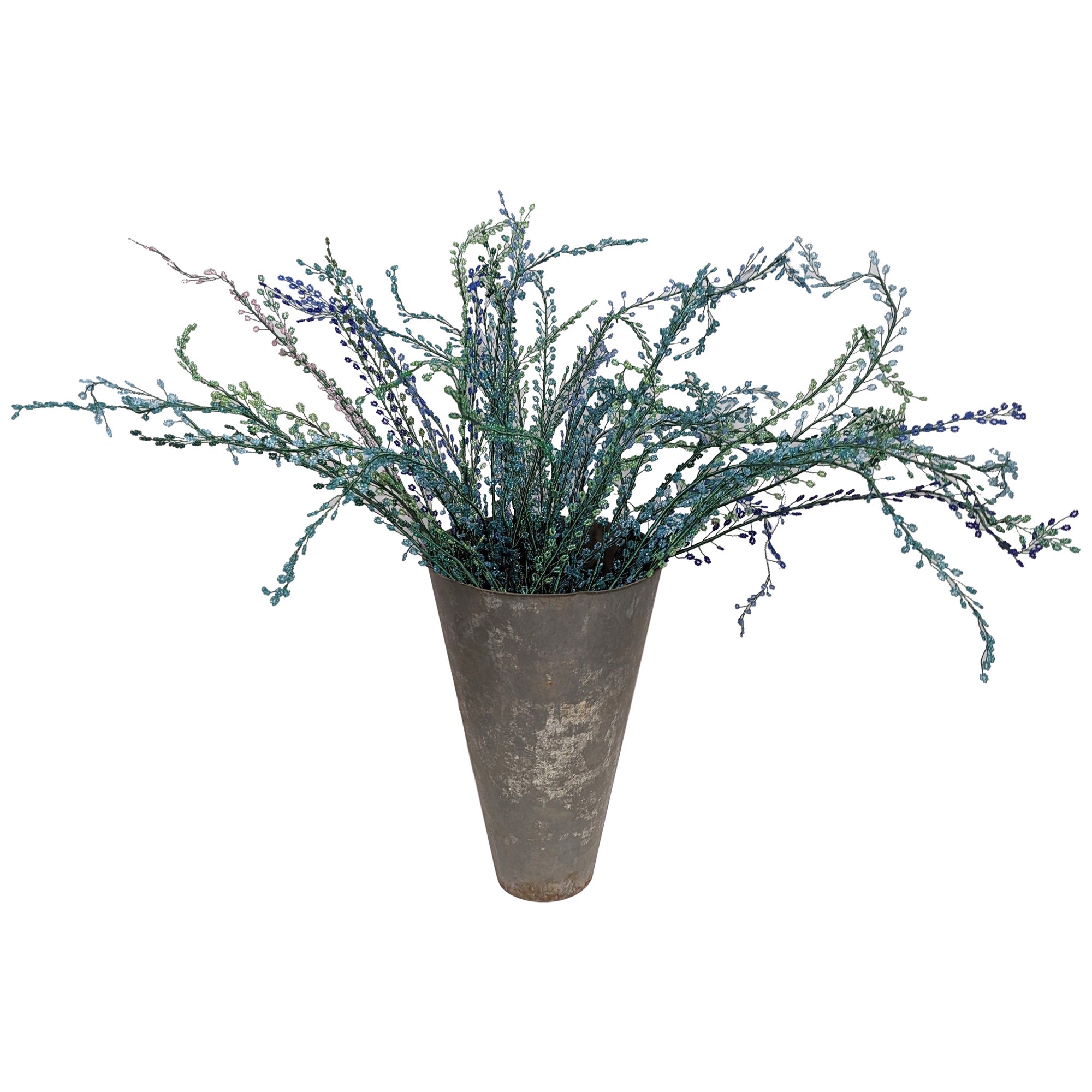 Bouquet de fougères françaises perlées à la main