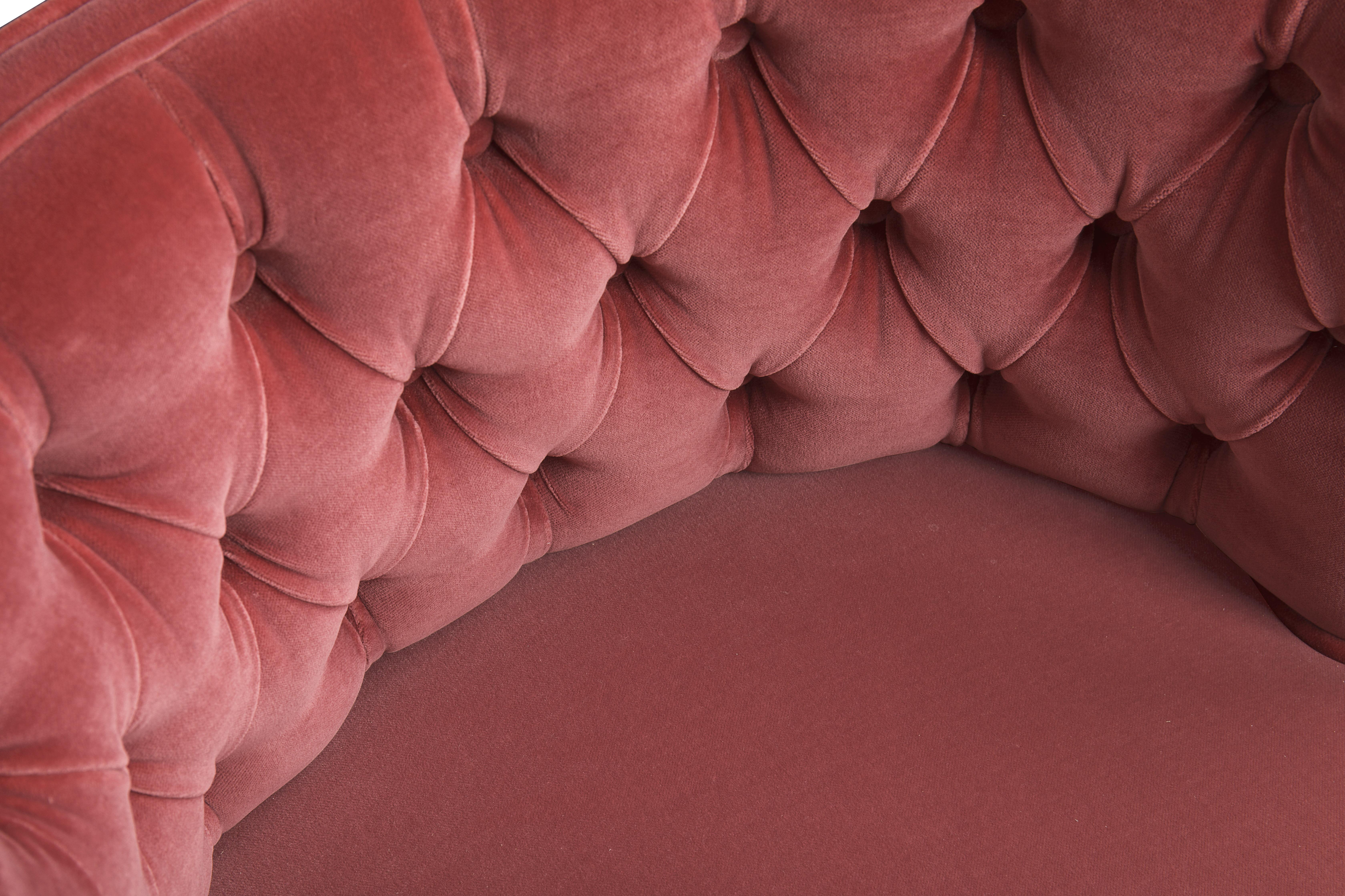 Chaise de salle à manger moderne contemporaine Bourbon en velours de coton et bois par Brabbu en vente 2