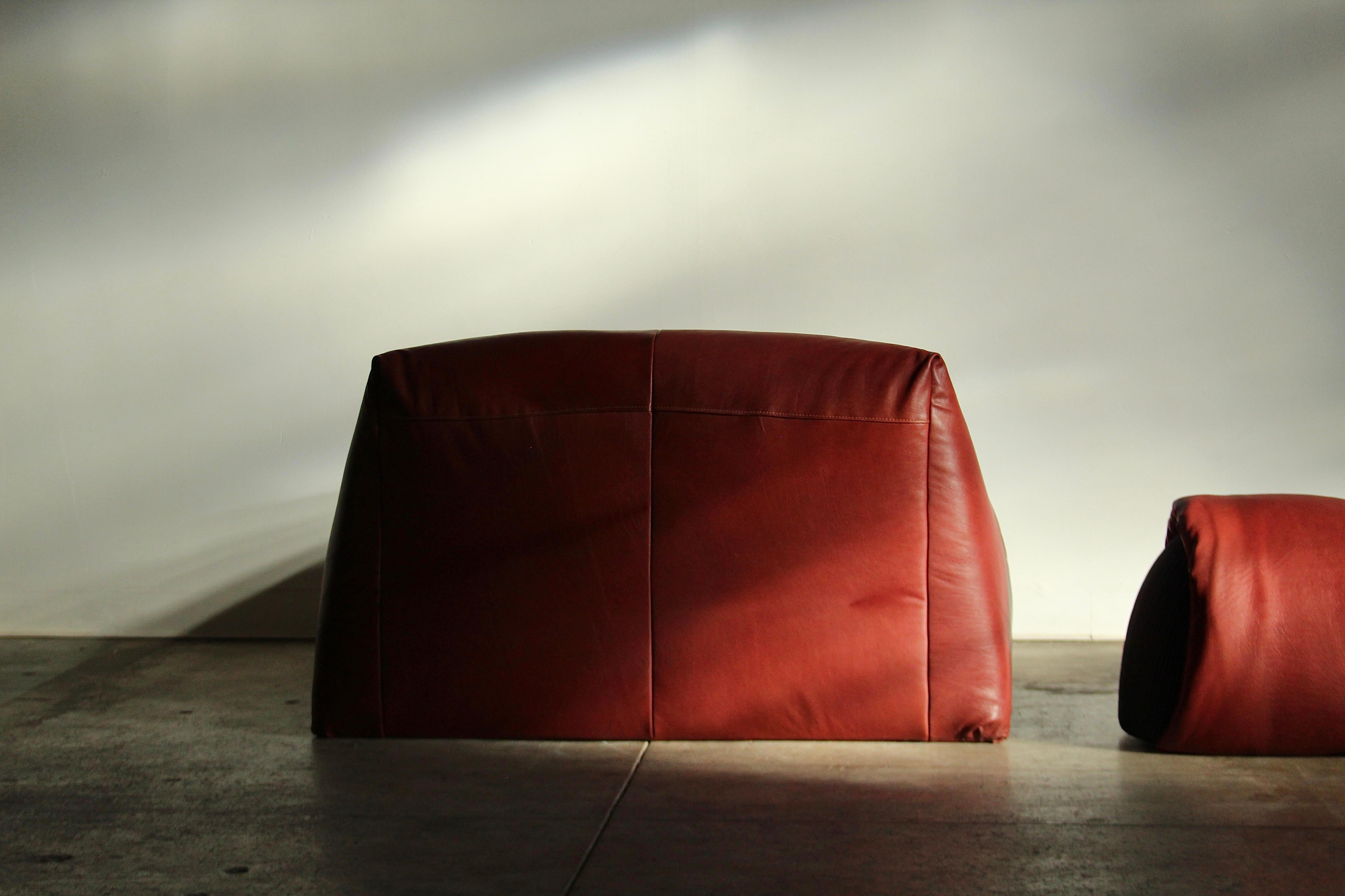 Bourbon Leather 'Amak' Lounge Chair and Ottoman by Annie Hieronimus for Cinna 6