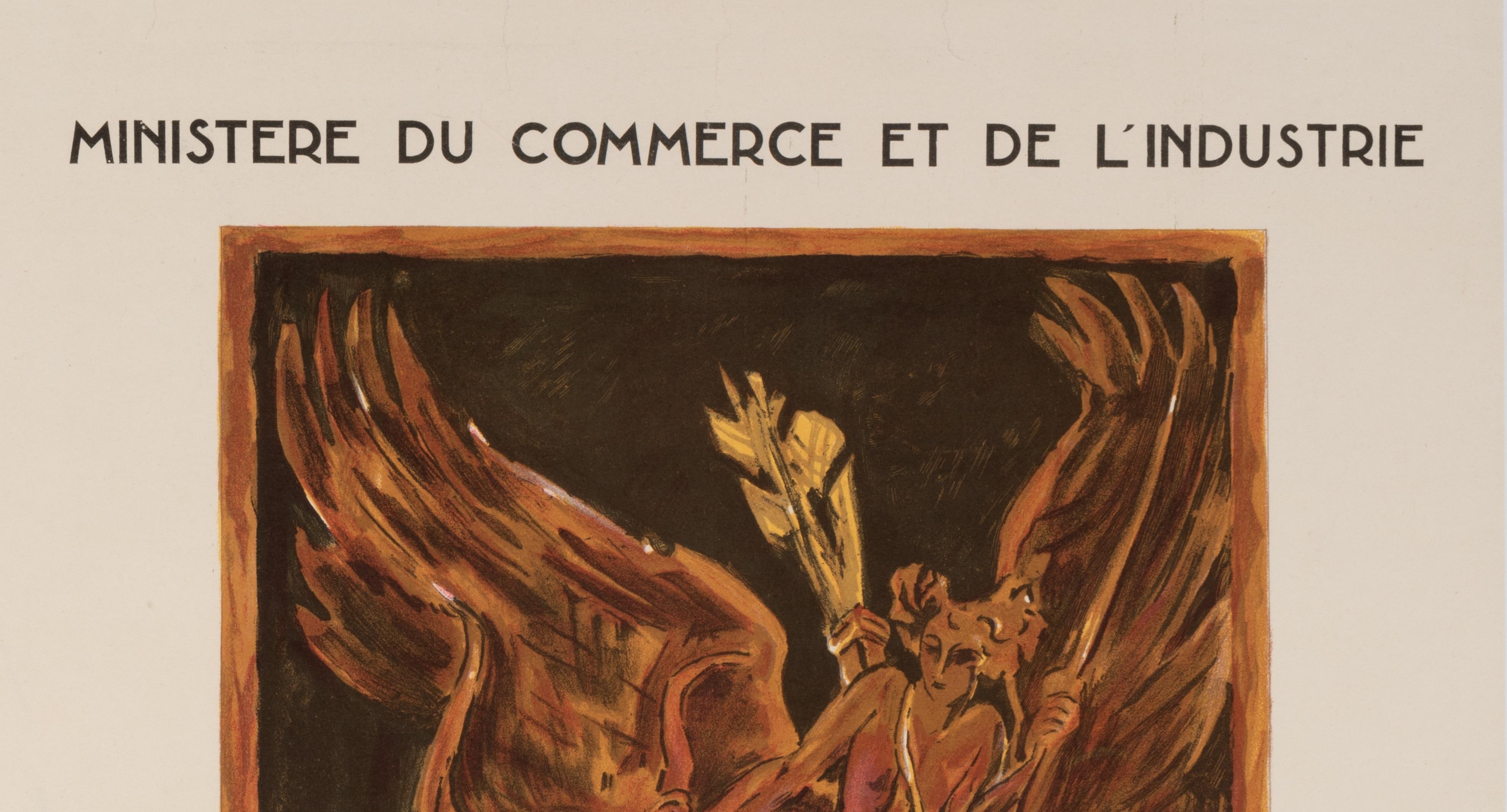 Français Affiche Art Déco d'origine, Arts Décoratifs, Bull, Mythology Paris 1925 en vente