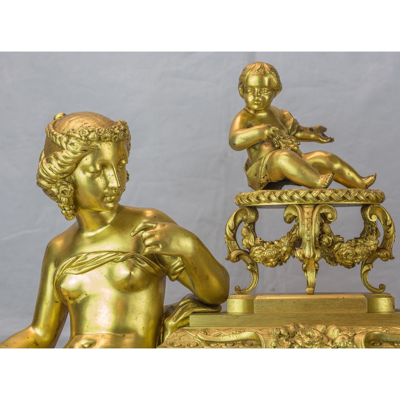 Gilt Bourdin À Paris Figural Ormolu Mantel Clock, circa 1890 For Sale