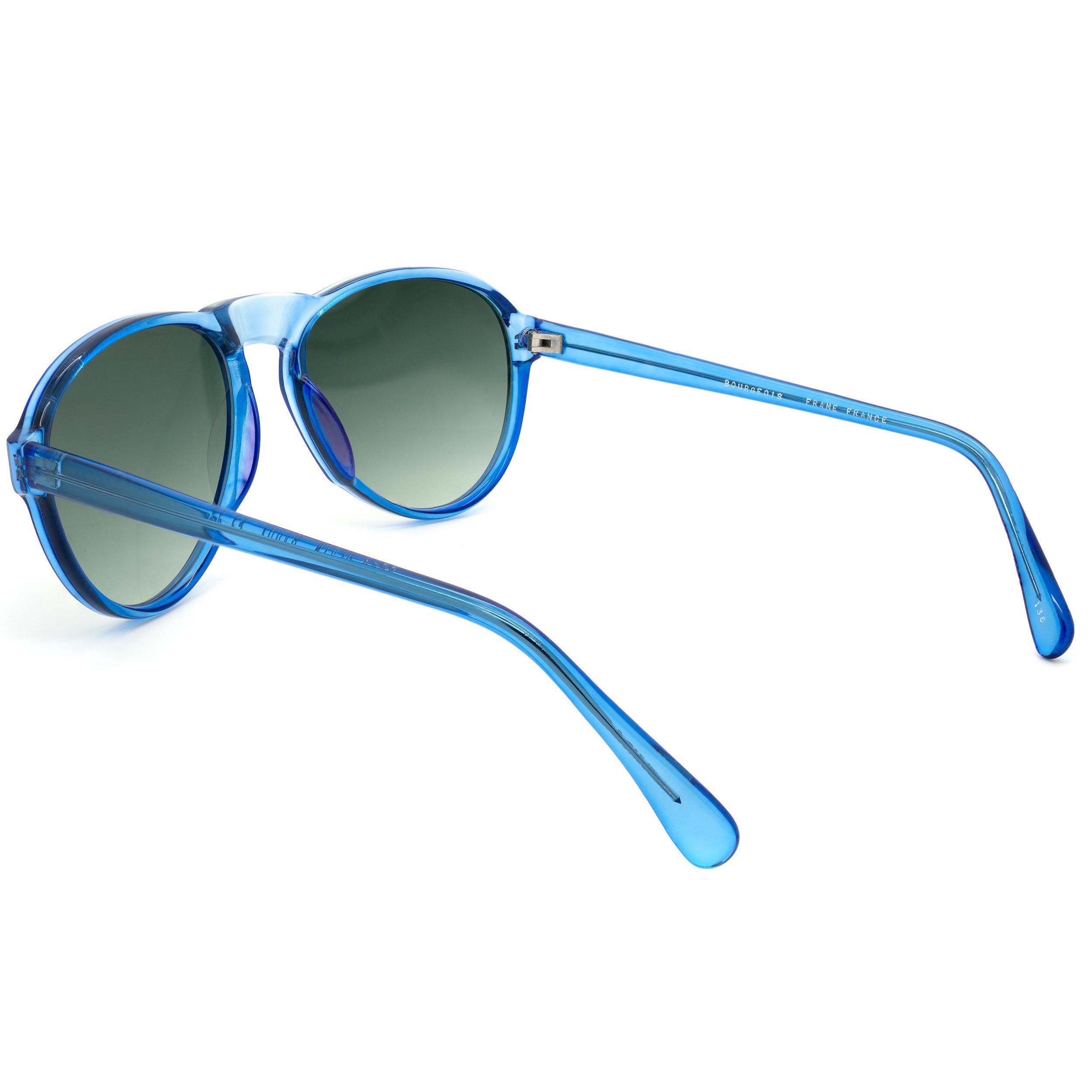 Bleu Lunettes de soleil d'aviateur Bourgeois, France en vente