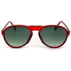 Lunettes de soleil d'aviateur Bourgeois rouge, FRANCE