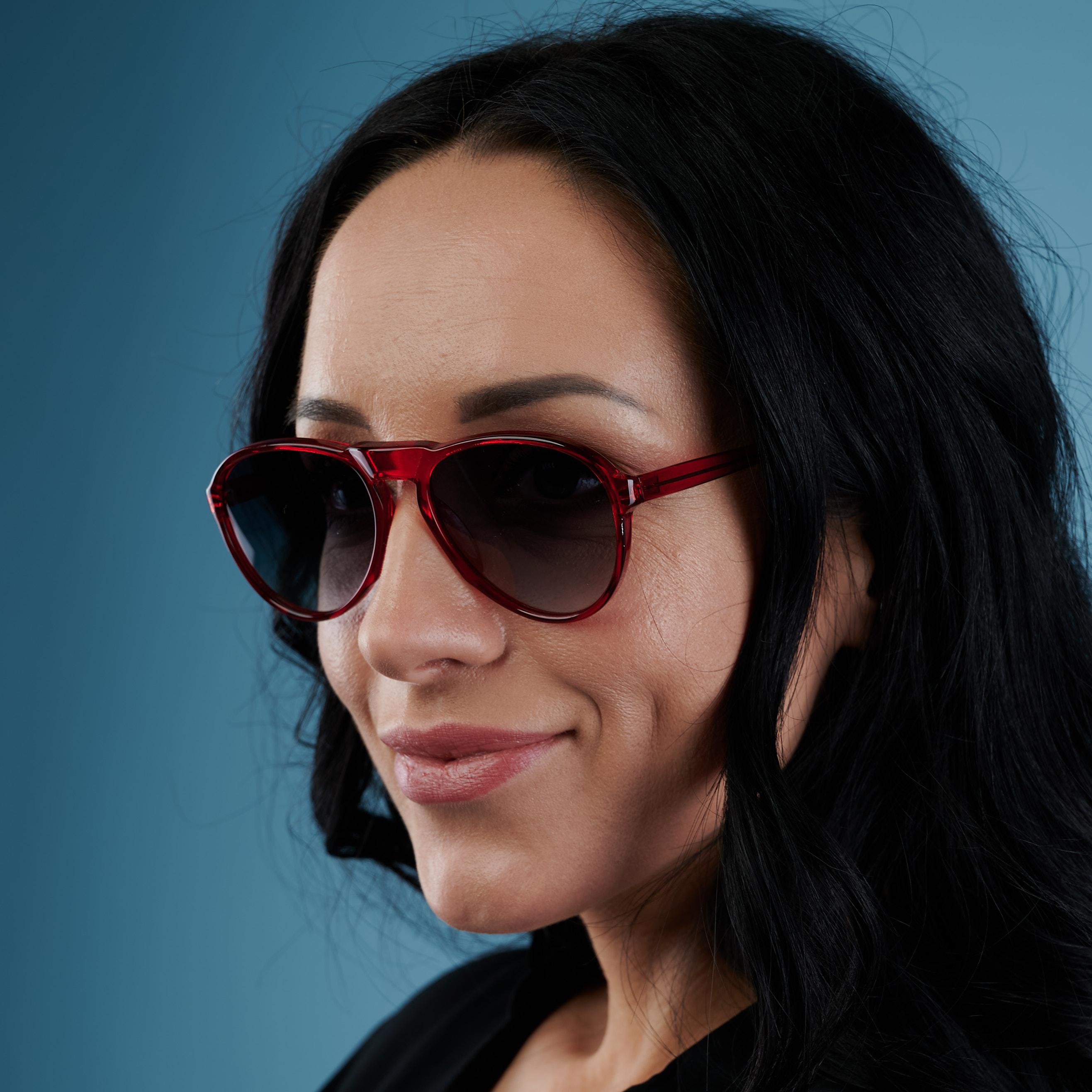 Black Bourgeois aviator sunglasses red, FRANCE
