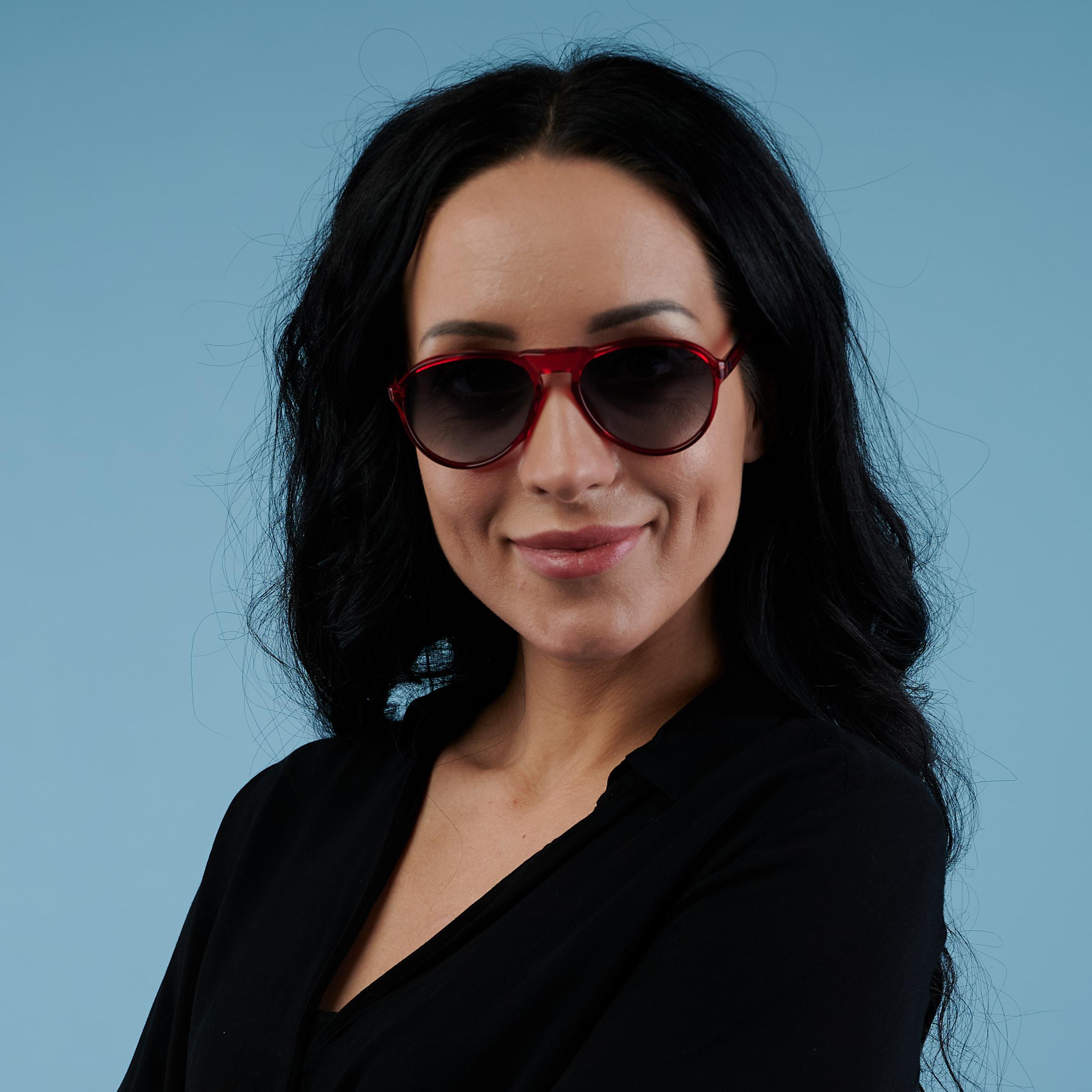 Bourgeois aviator sunglasses red, FRANCE In New Condition In Santa Clarita, CA