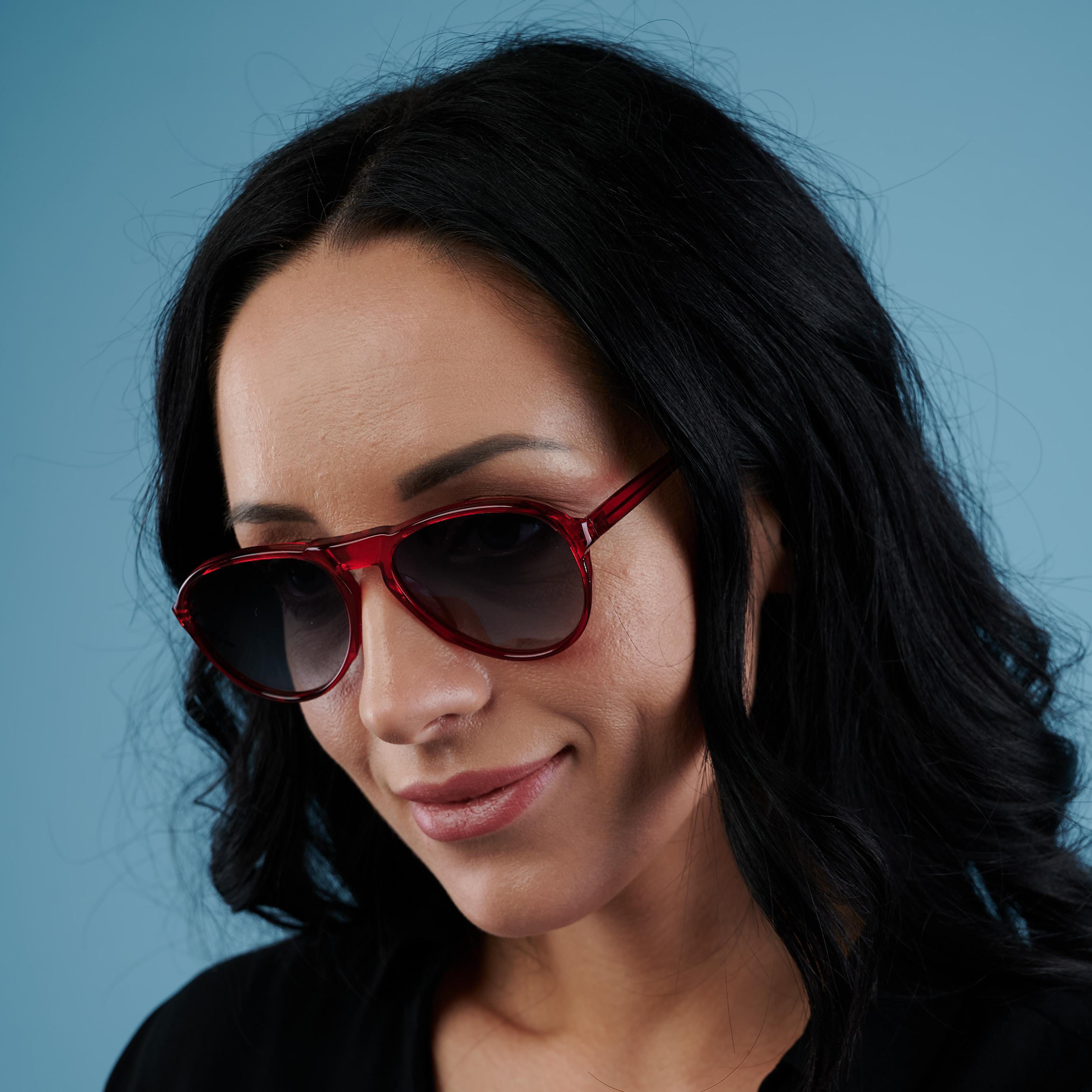 Bourgeois aviator sunglasses red, FRANCE 3
