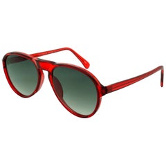 Vintage Bourgeois aviator sunglasses red, FRANCE