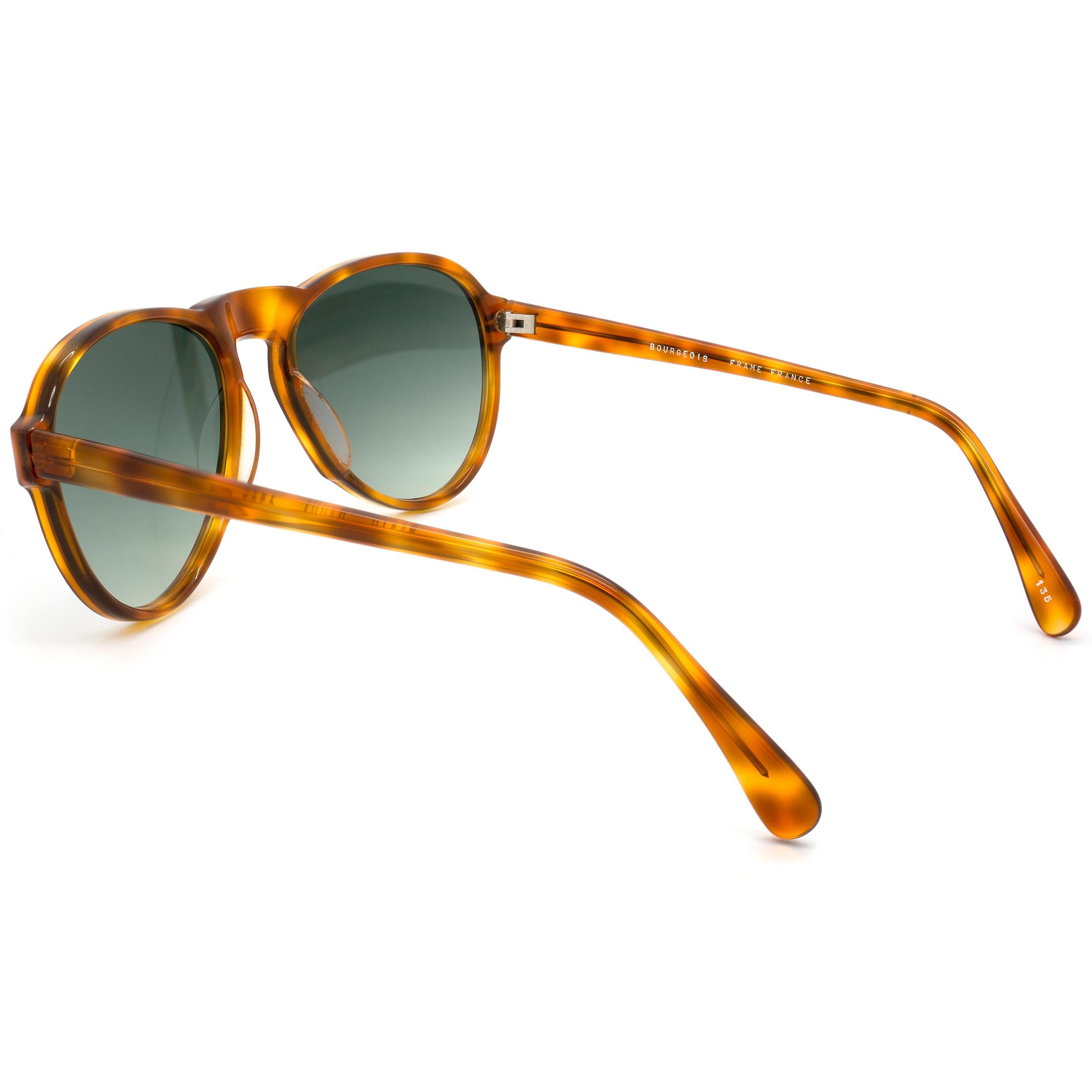 Marron Lunettes de soleil vintage aviateur Bourgeois, FRANCE en vente