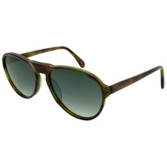 Vintage Bourgeois sunglasses green pilot, FRANCE