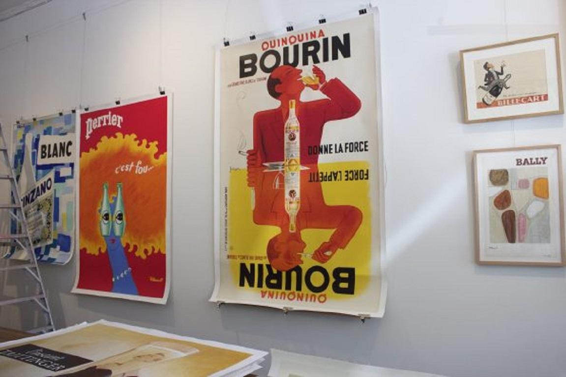 quinquina bourin vintage poster
