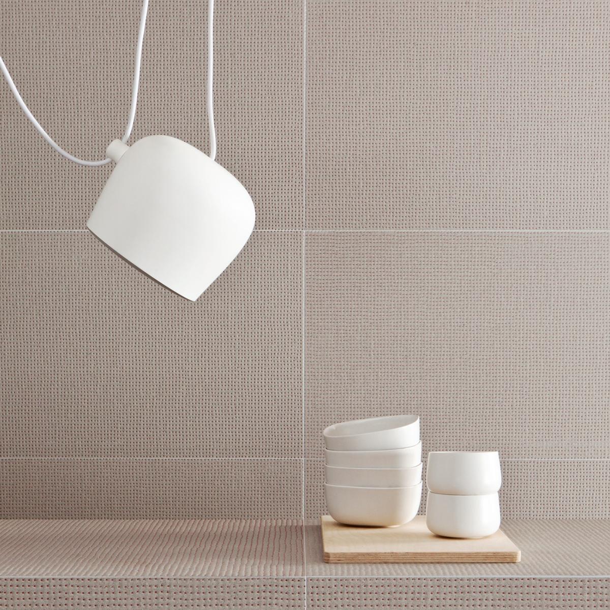 Aluminium Petite suspension lumineuse moderne Bouroullec blanche à câblage rigide en forme d'objectif, pour FLOS en vente