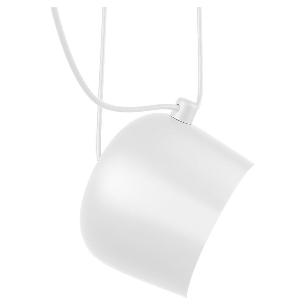 Petite suspension lumineuse moderne Bouroullec blanche à câblage rigide en forme d'objectif, pour FLOS en vente