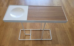 Boi de canapé Robin Day par Habitat International en métal laqué blanc et bois