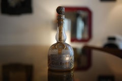 Bouteille de Grand Marnier en verre gravé à l'acide
