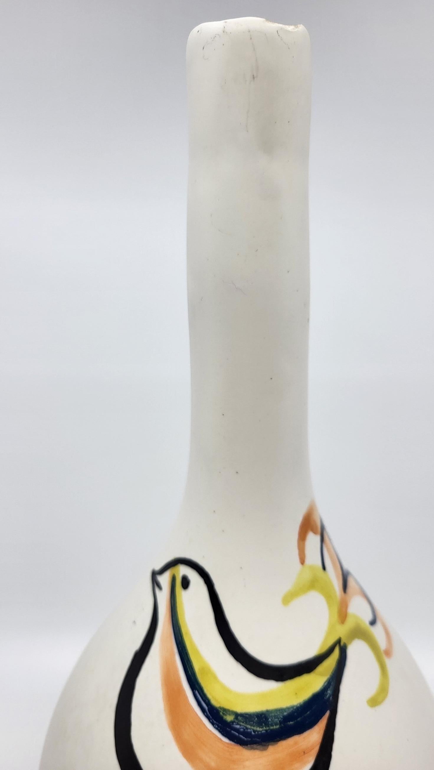 Bouteille et godets de Roger Capron en céramique Francaise French Riviera 1950 Esmaltado en venta